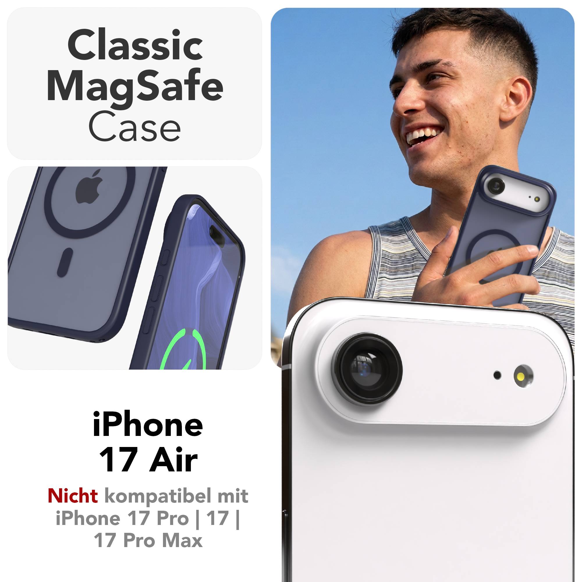 Apple iPhone Air Bumper Hülle mit MagSafe Magnetring EAZY CASE