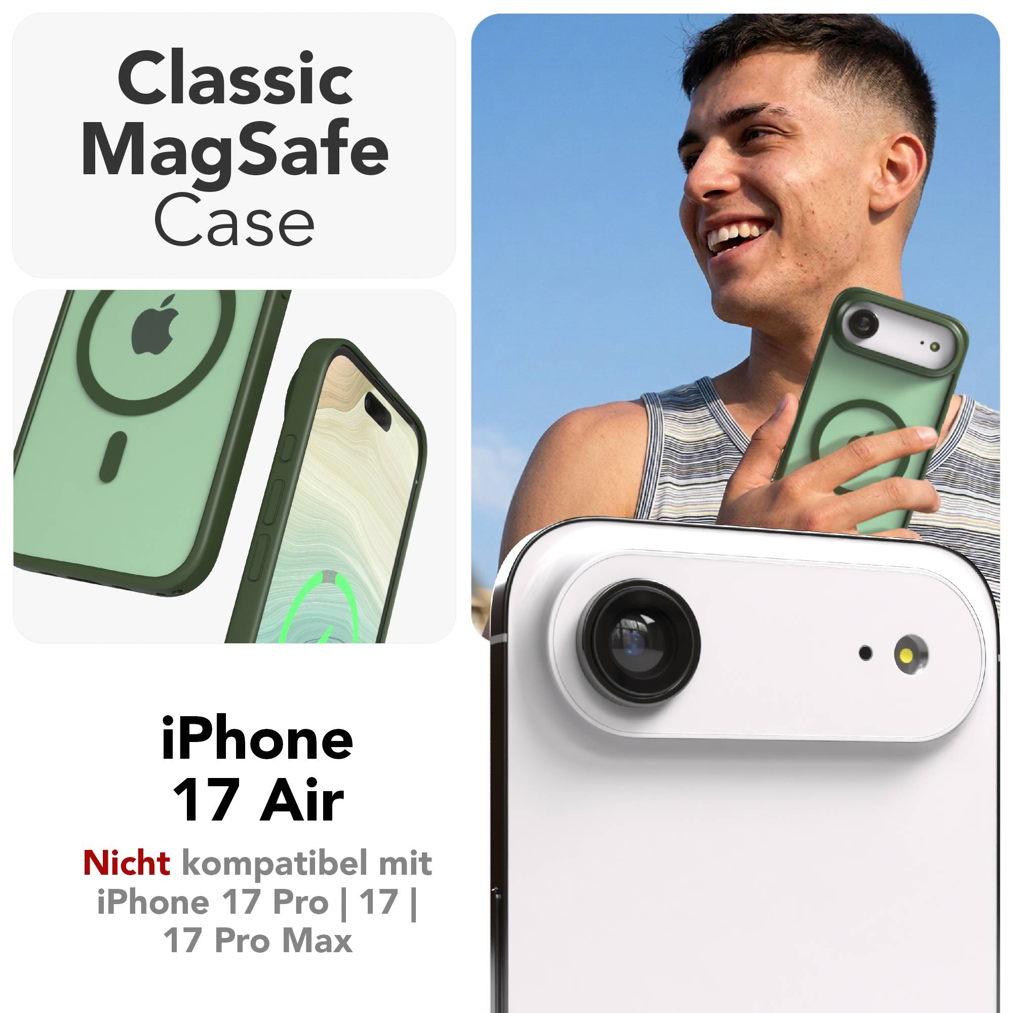 Apple iPhone Air Bumper Hülle mit MagSafe Magnetring EAZY CASE