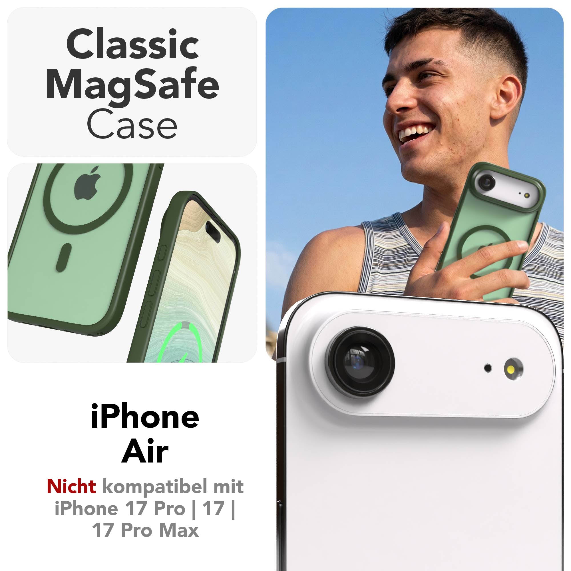 Apple iPhone Air Bumper Hülle mit MagSafe Magnetring EAZY CASE