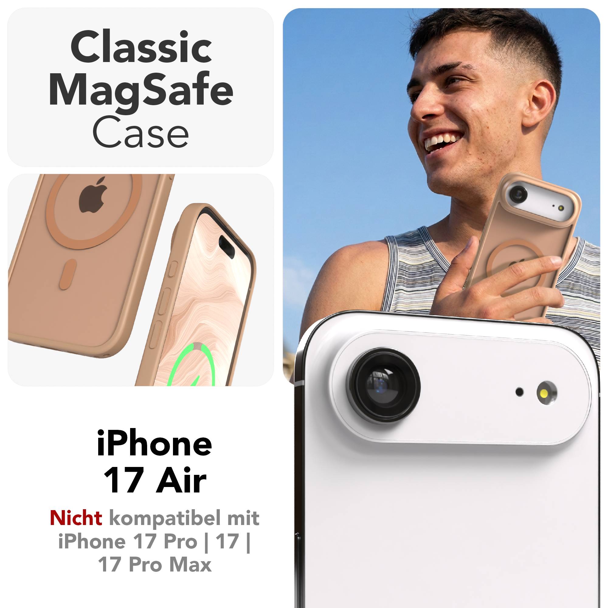 Apple iPhone Air Bumper Hülle mit MagSafe Magnetring EAZY CASE