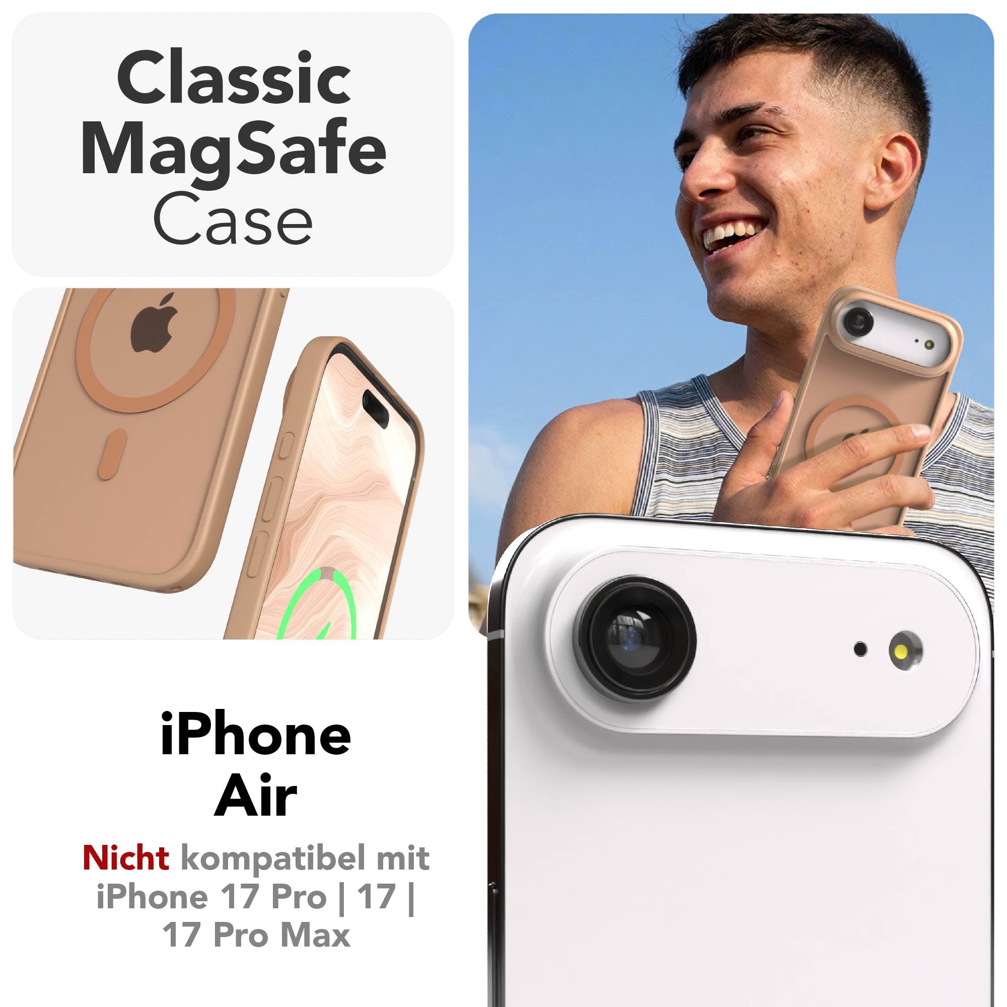 Apple iPhone Air Bumper Hülle mit MagSafe Magnetring EAZY CASE
