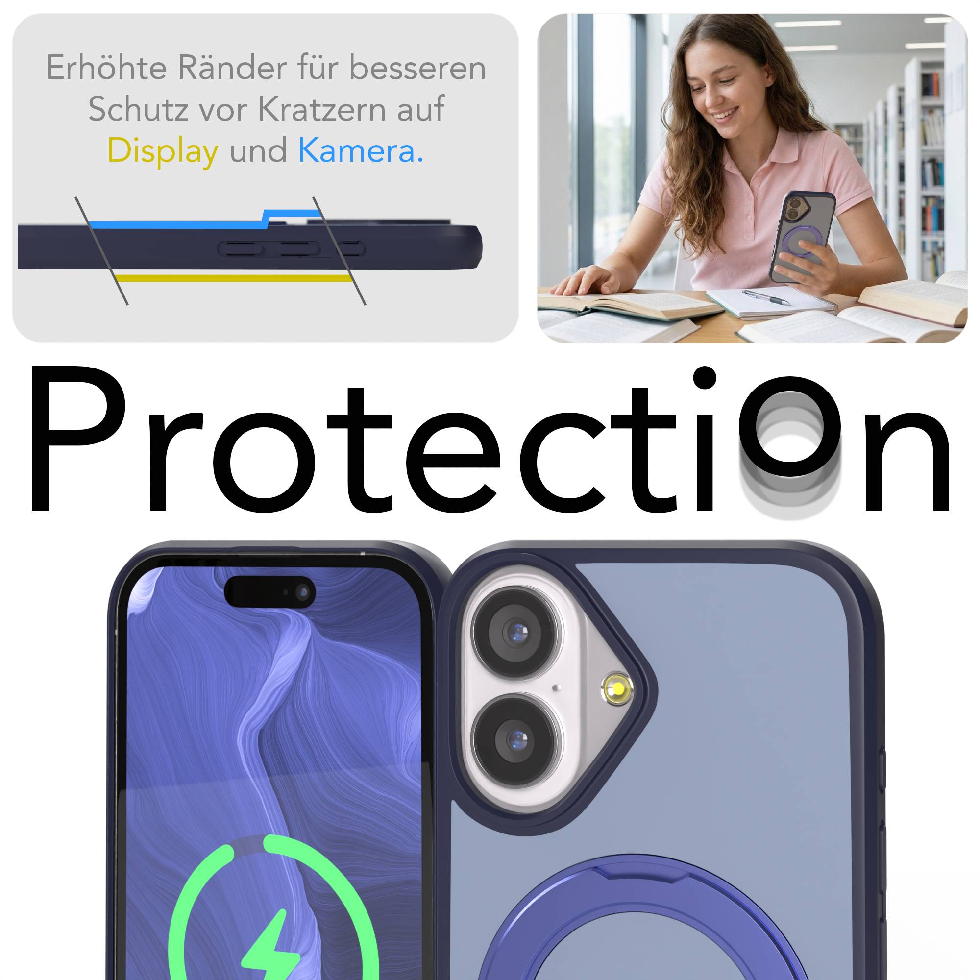 iPhone 17 Outdoor Hülle + drehbarer Ring mit MagSafe