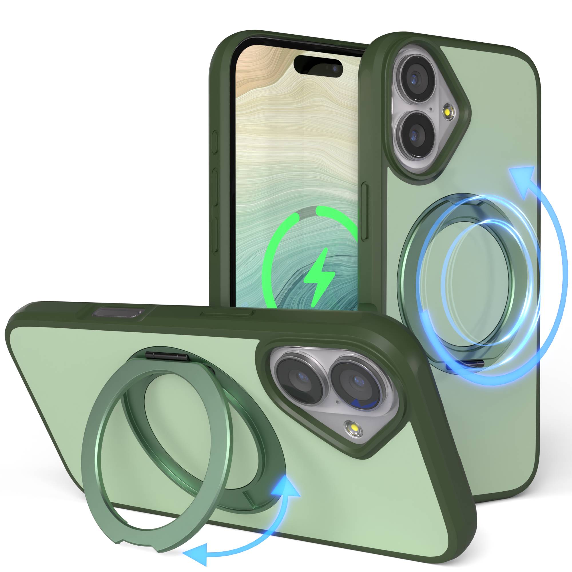iPhone 17 Outdoor Hülle + drehbarer Ring mit MagSafe