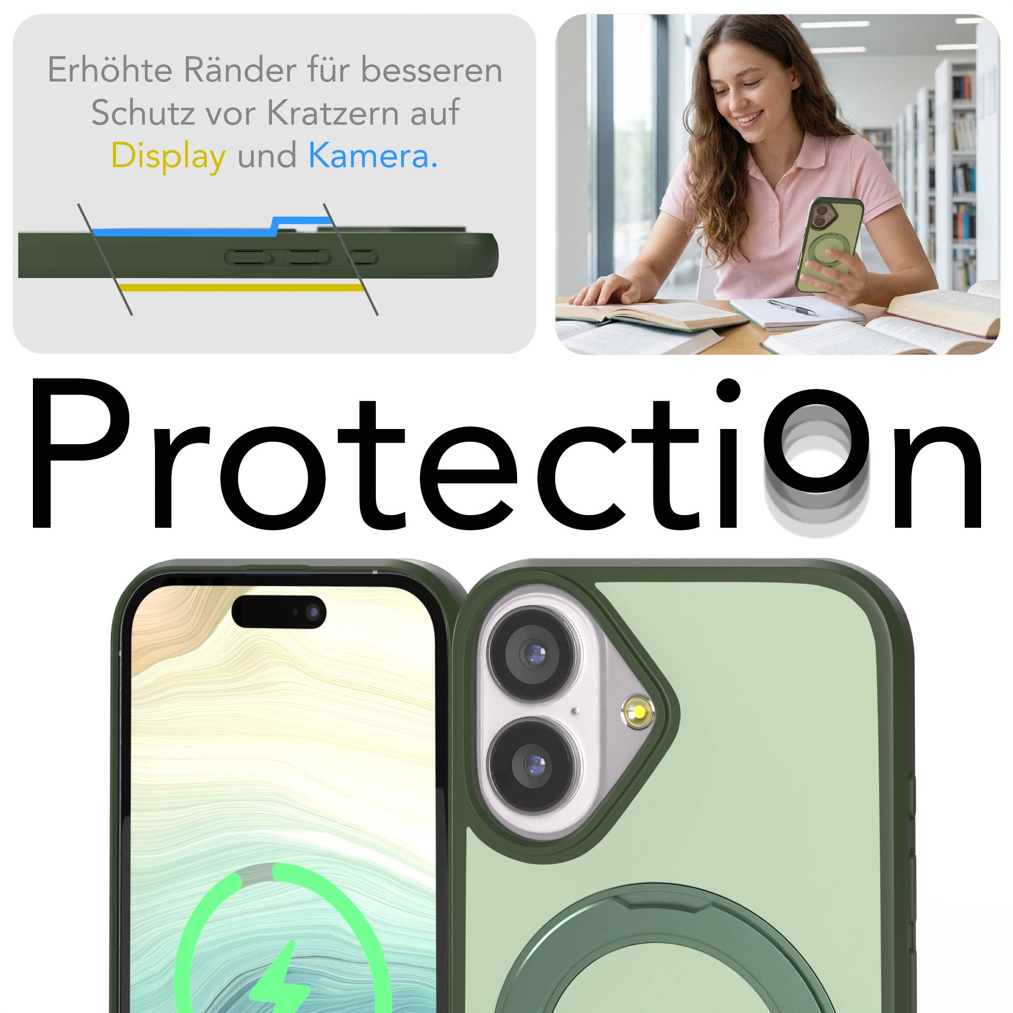iPhone 17 Outdoor Hülle + drehbarer Ring mit MagSafe