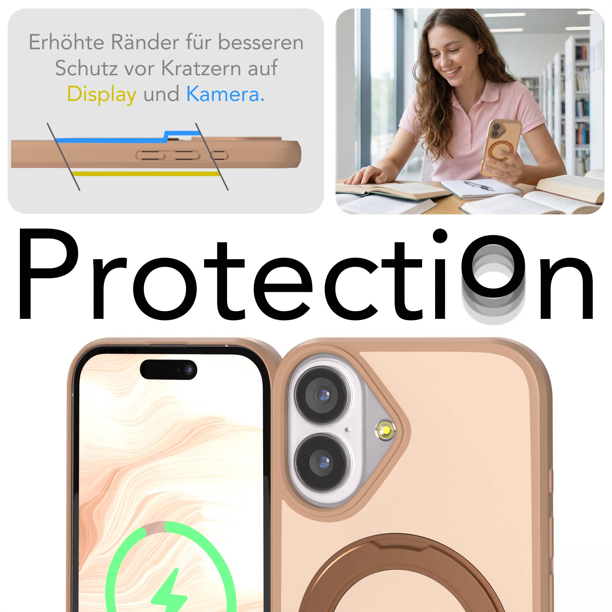 iPhone 17 Outdoor Hülle + drehbarer Ring mit MagSafe