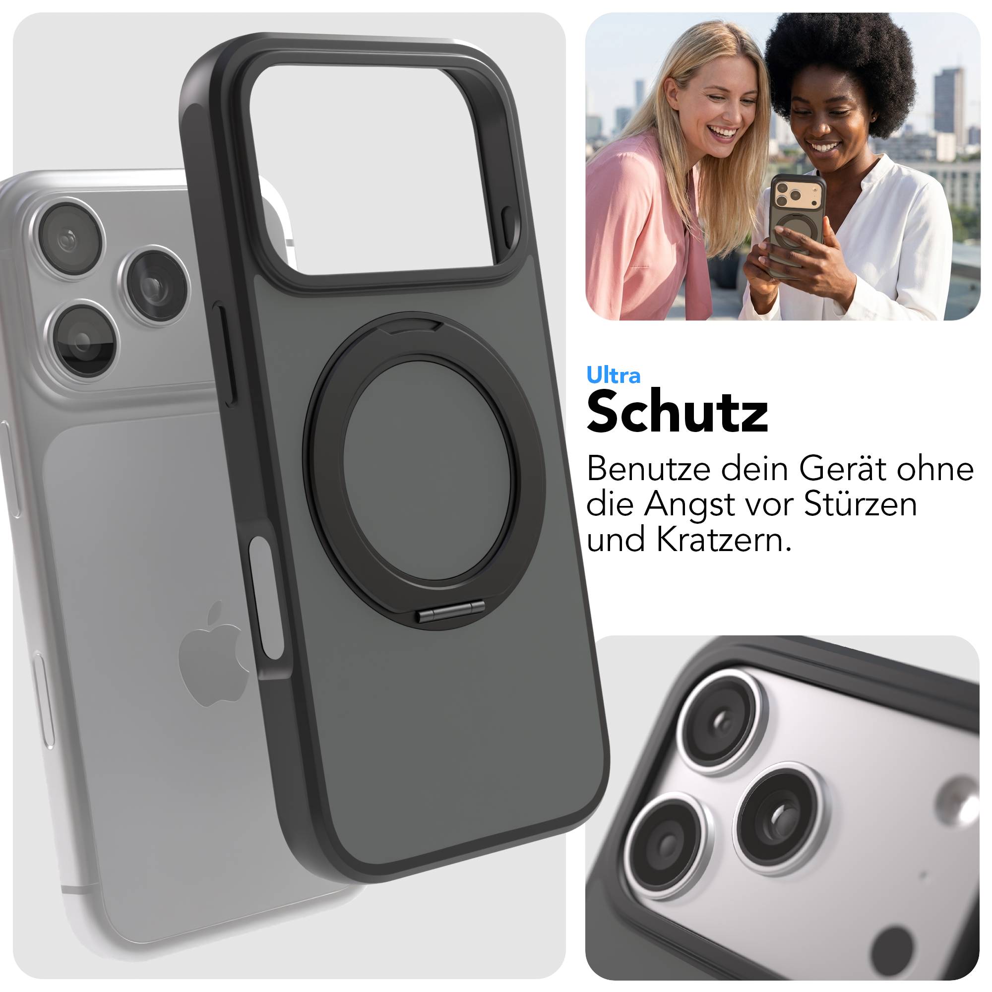 iPhone 17 Pro Outdoor Hülle + drehbarer Ring mit MagSafe