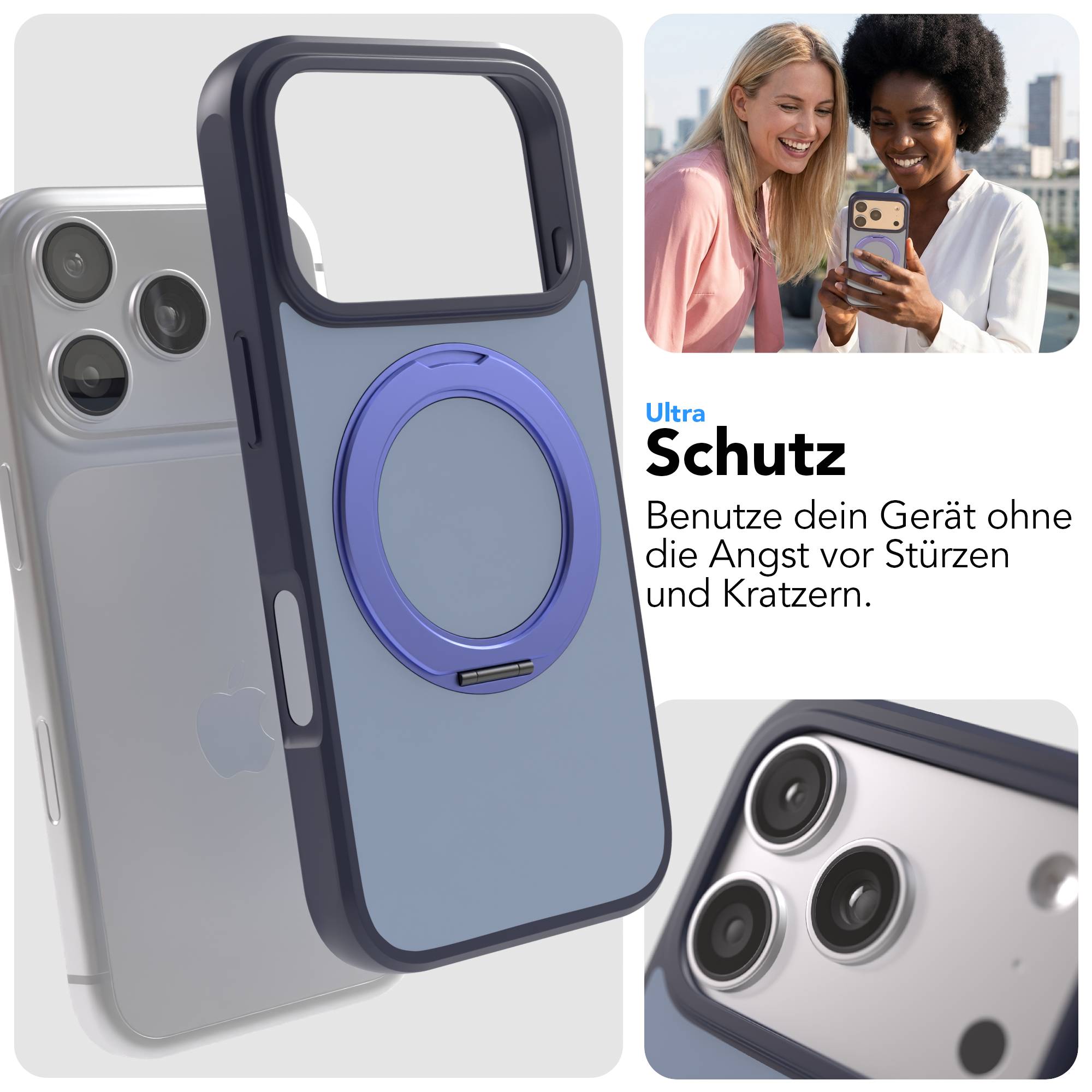 iPhone 17 Pro Outdoor Hülle + drehbarer Ring mit MagSafe