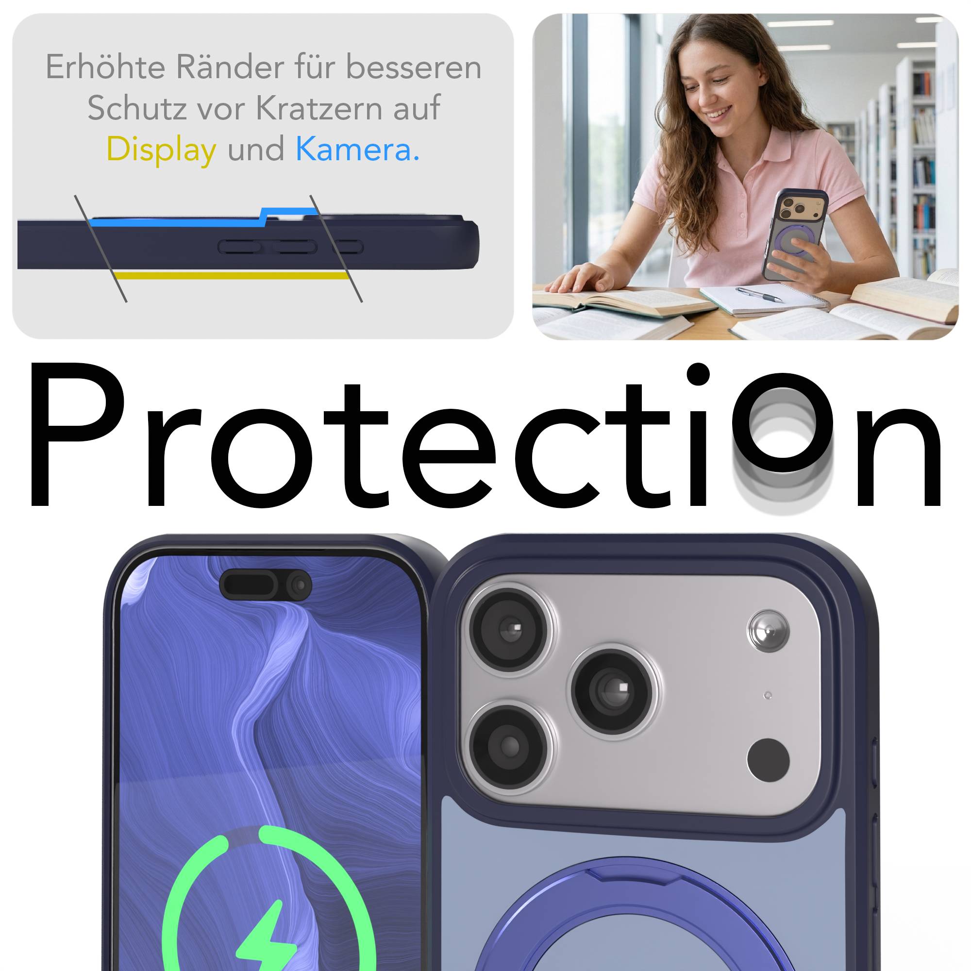 iPhone 17 Pro Outdoor Hülle + drehbarer Ring mit MagSafe