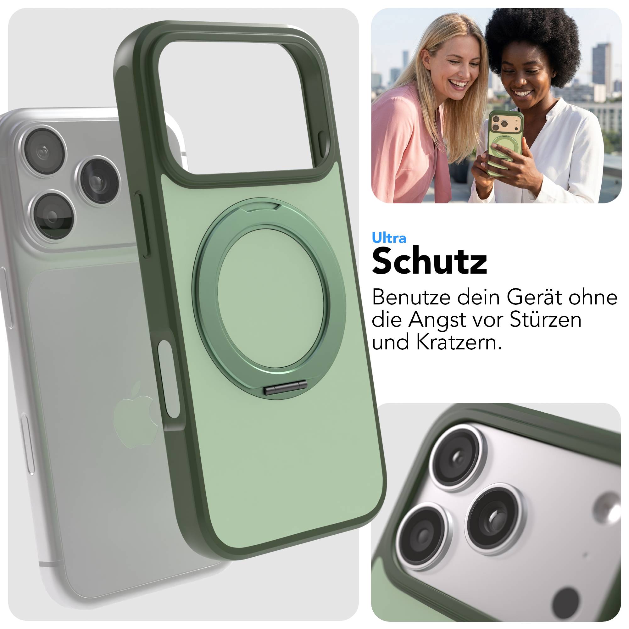iPhone 17 Pro Outdoor Hülle + drehbarer Ring mit MagSafe