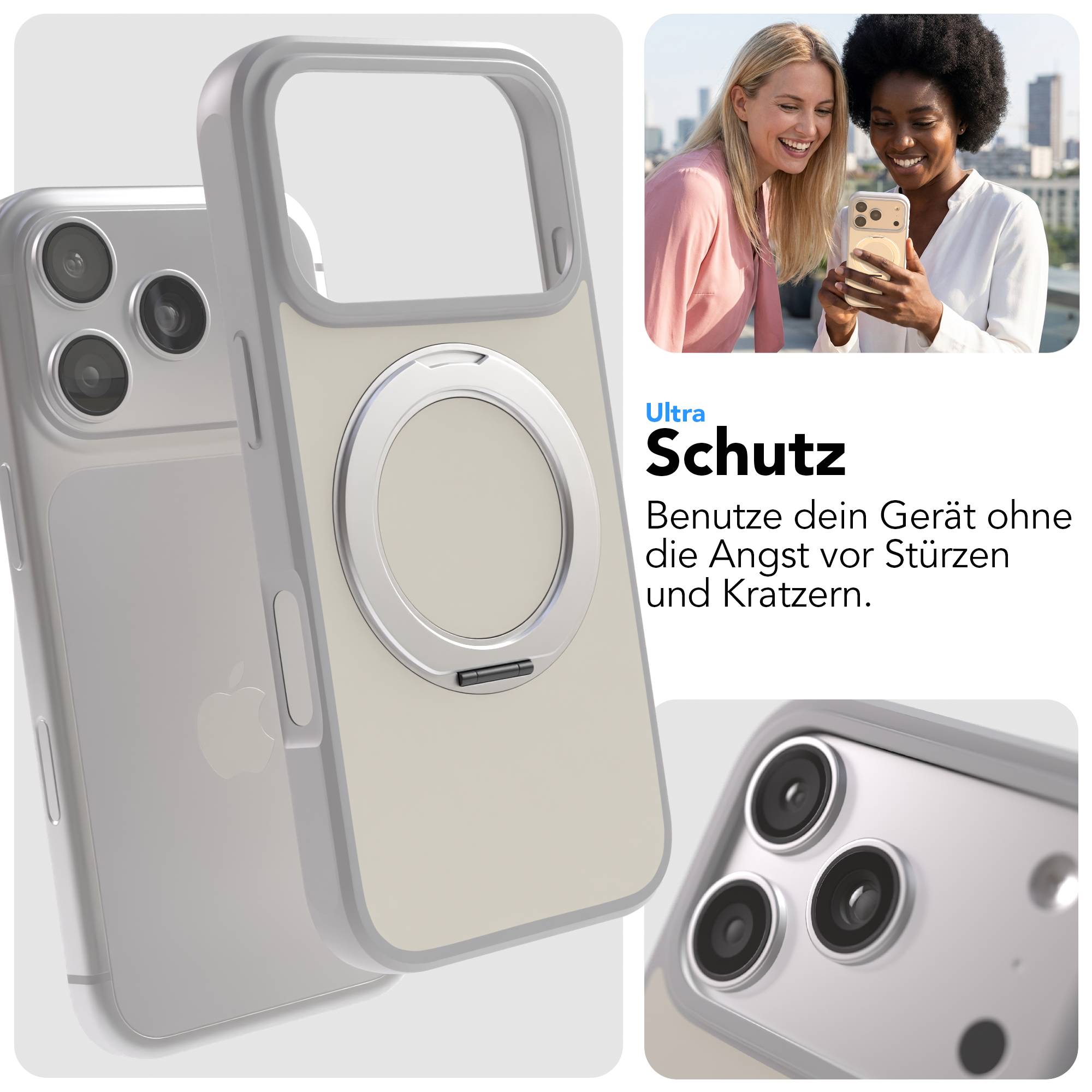 iPhone 17 Pro Outdoor Hülle + drehbarer Ring mit MagSafe