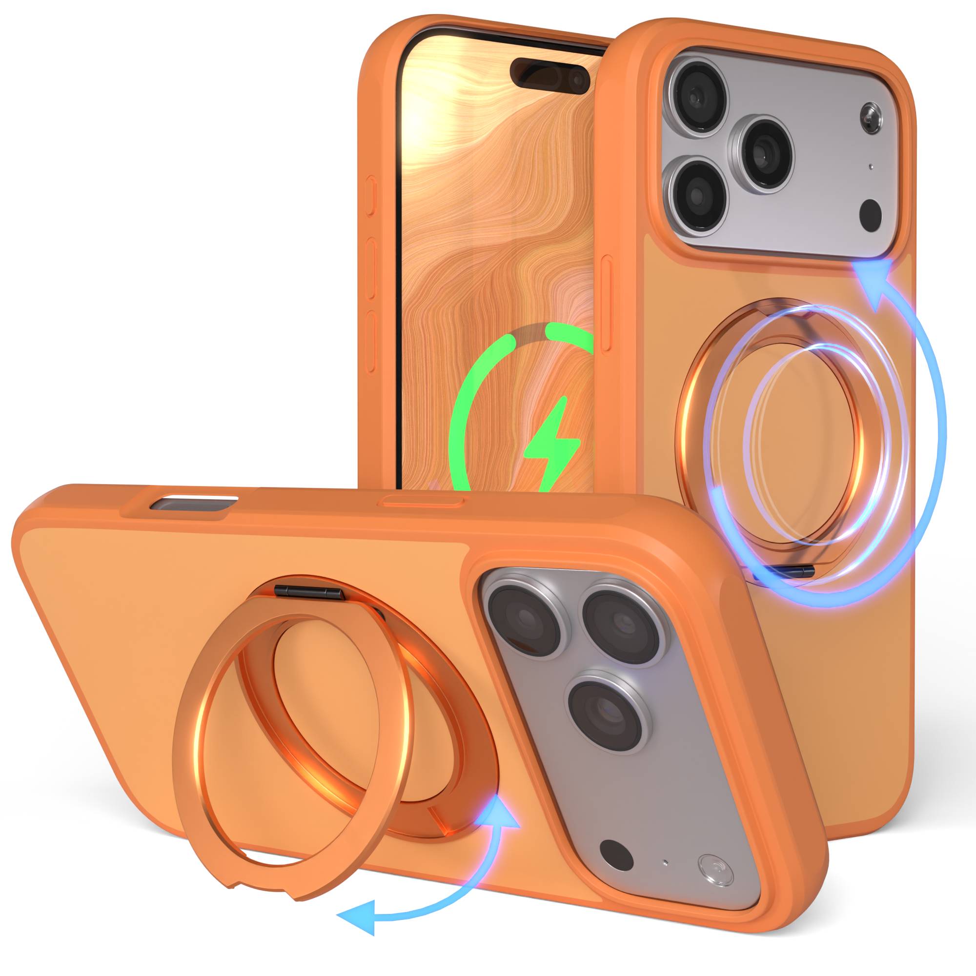 iPhone 17 Pro Max Outdoor Hülle + drehbarer Ring mit MagSafe