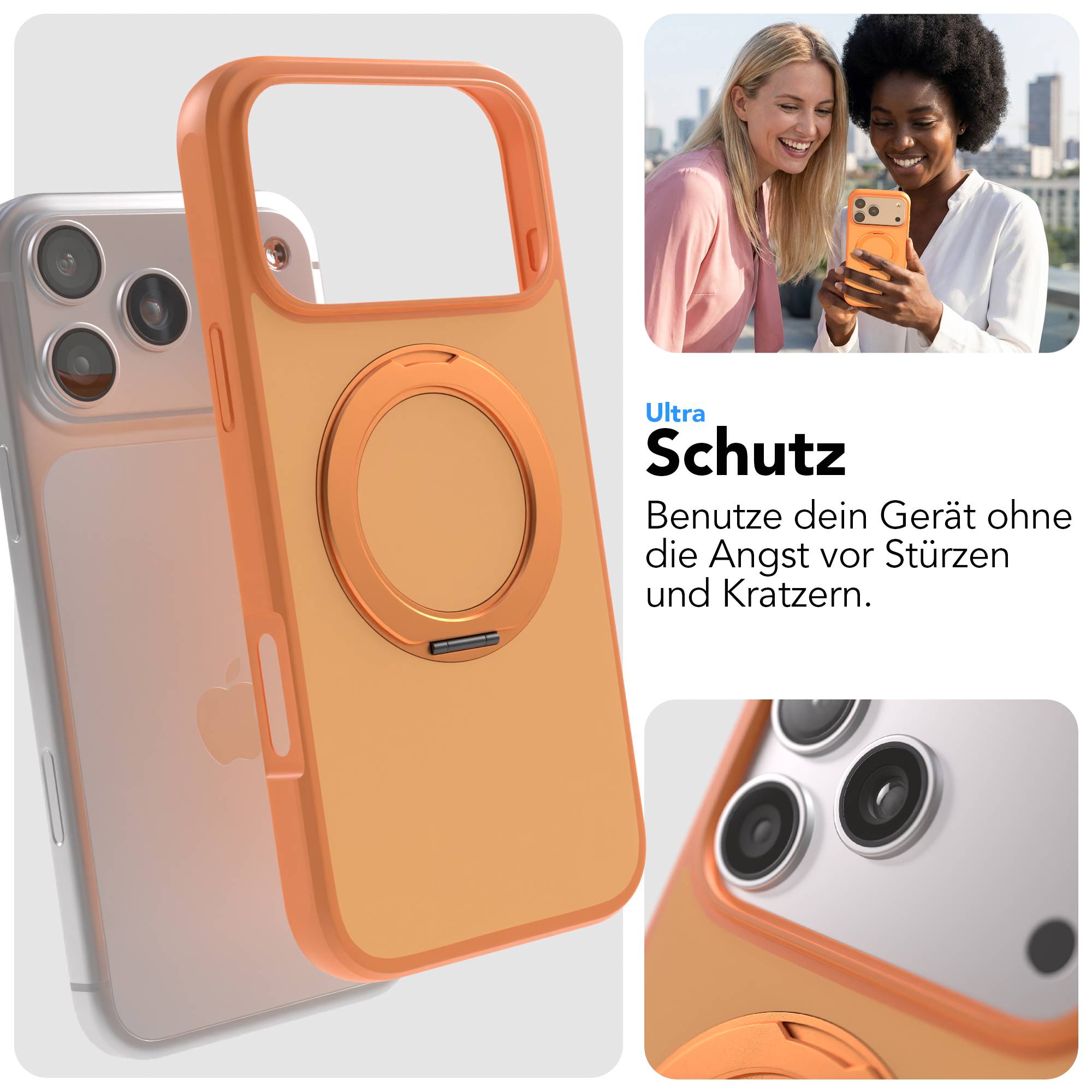 iPhone 17 Pro Max Outdoor Hülle + drehbarer Ring mit MagSafe