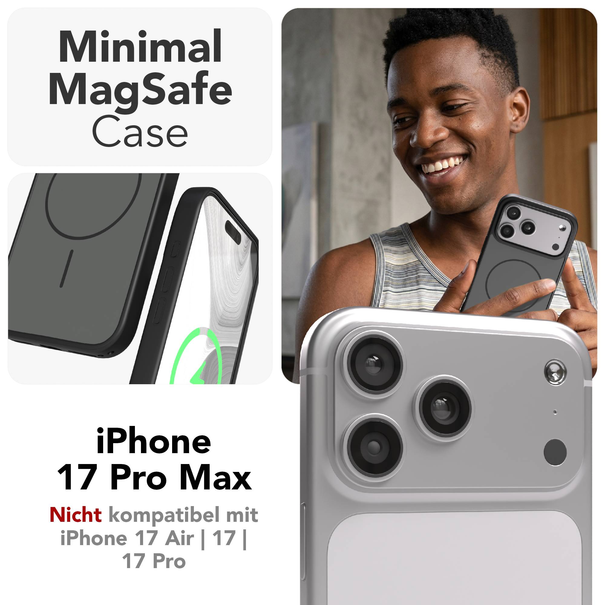 iPhone 17 Pro Max Outdoor Hülle mit minimal MagSafe