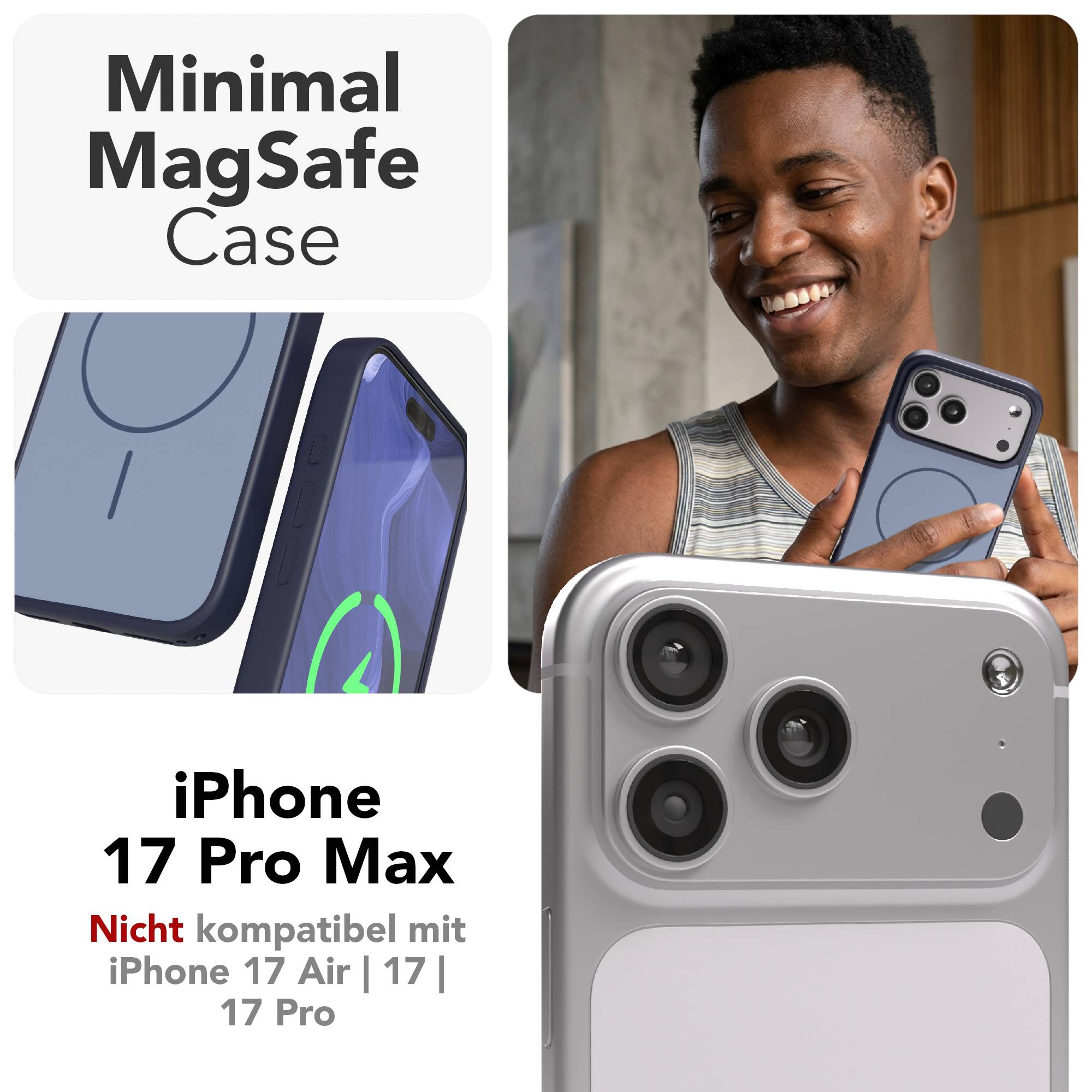 iPhone 17 Pro Max Outdoor Hülle mit minimal MagSafe