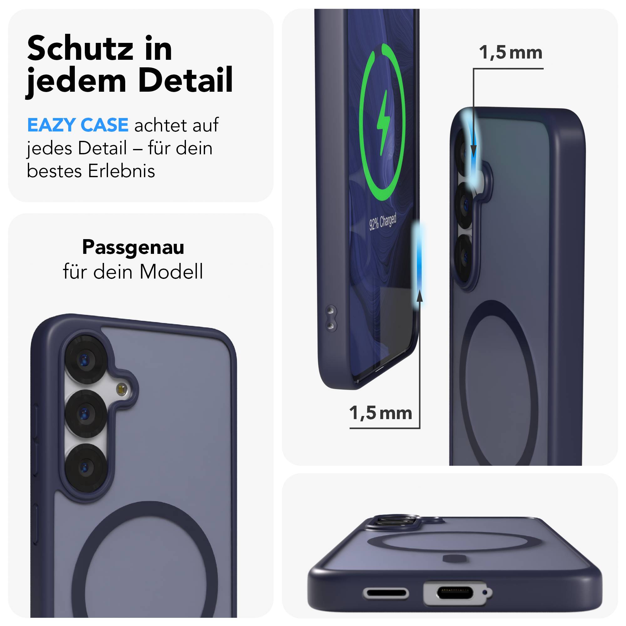 Samsung Galaxy S25 Bumper Hülle mit MagSafe Magnetring EAZY CASE