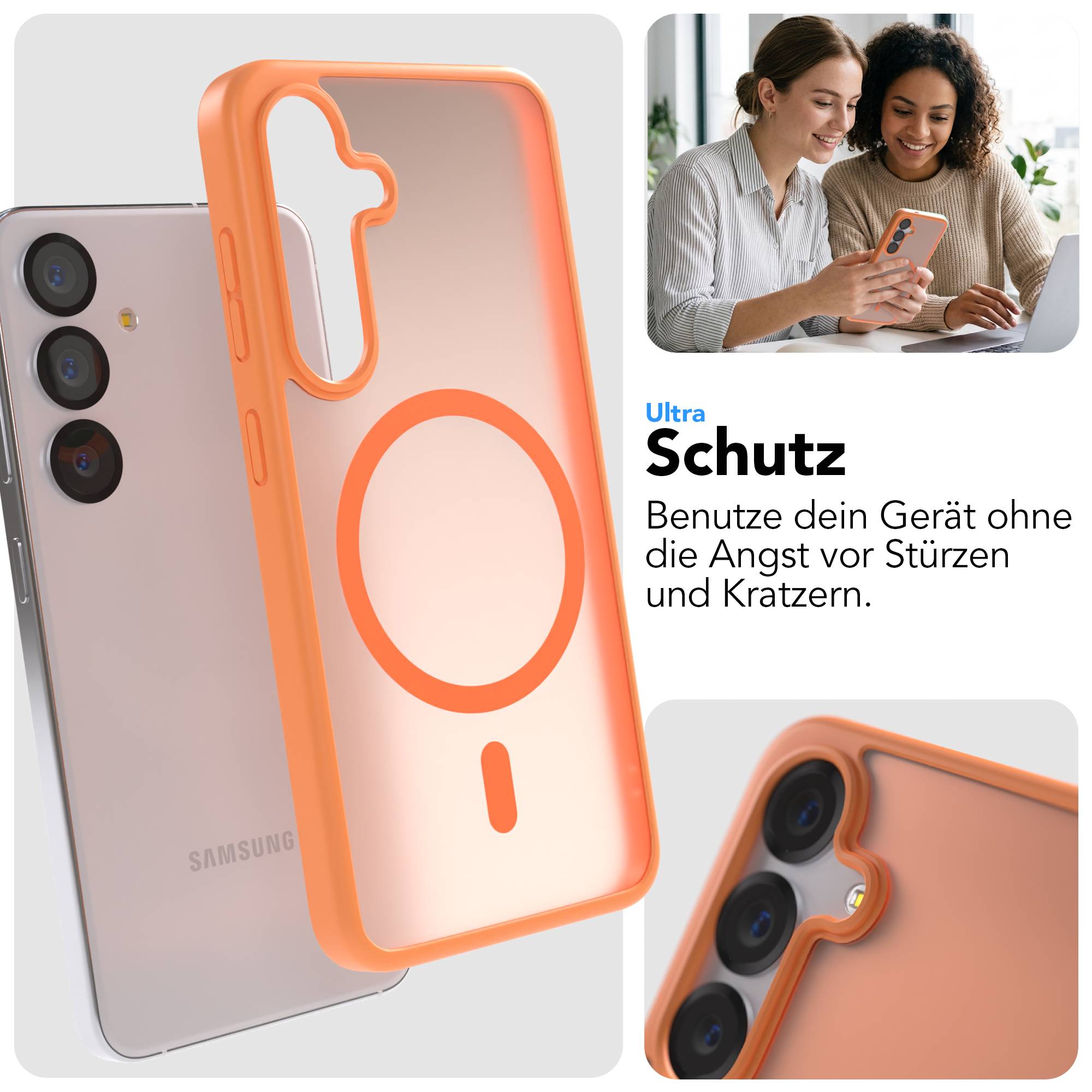 Samsung Galaxy S25 Bumper Hülle mit MagSafe Magnetring EAZY CASE