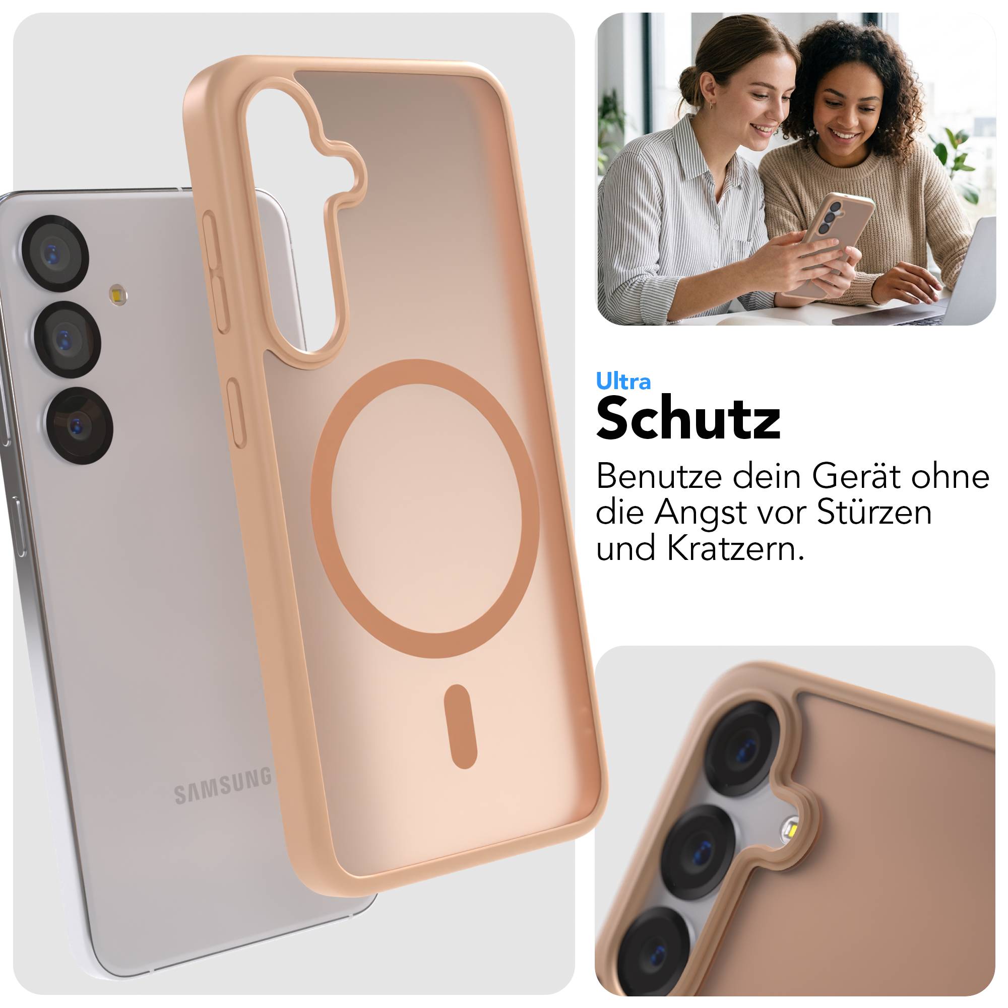 Samsung Galaxy S25 Bumper Hülle mit MagSafe Magnetring EAZY CASE