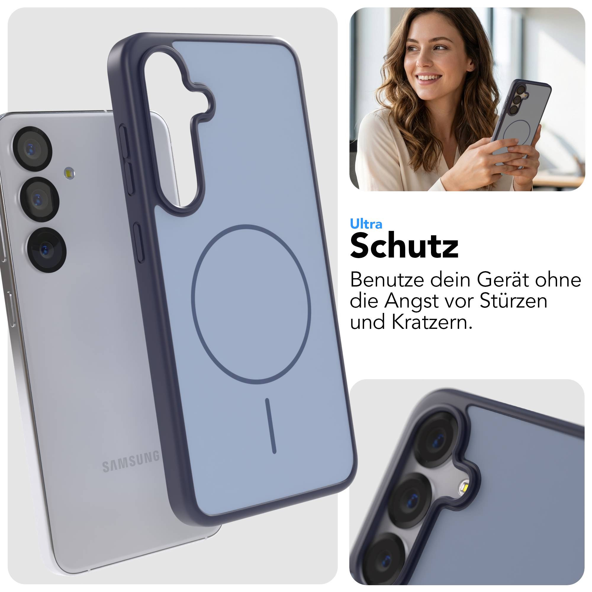 Samsung Galaxy S25 Bumper Hülle mit MagSafe Magnetring