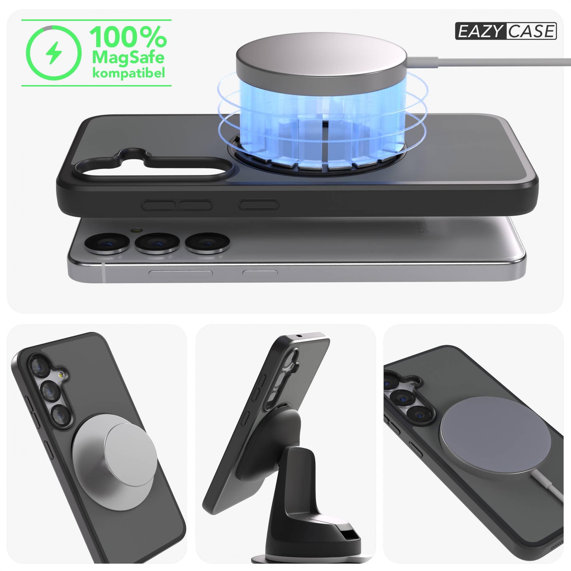 Samsung Galaxy S25 Bumper Hülle mit drehbarem Ring und MagSafe Funktion
