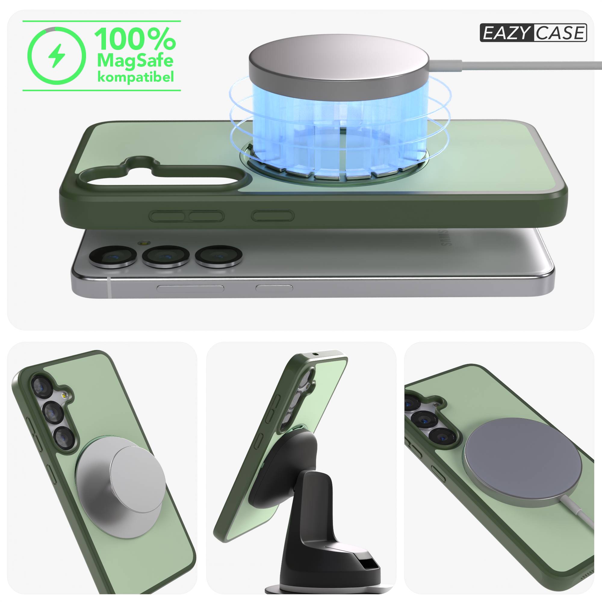 Samsung Galaxy S25 Bumper Hülle mit drehbarem Ring und MagSafe Funktion