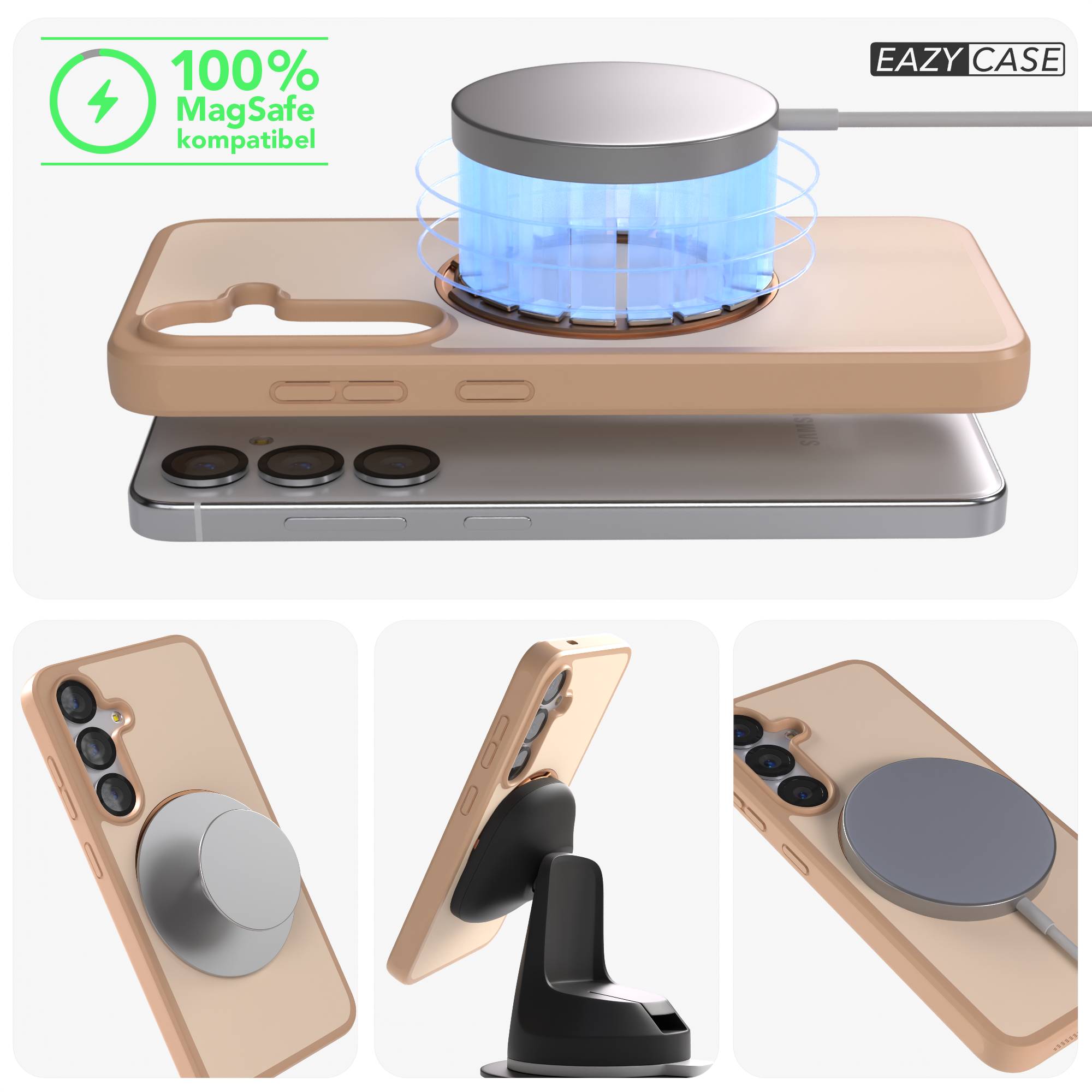 Samsung Galaxy S25 Bumper Hülle mit drehbarem Ring und MagSafe Funktion