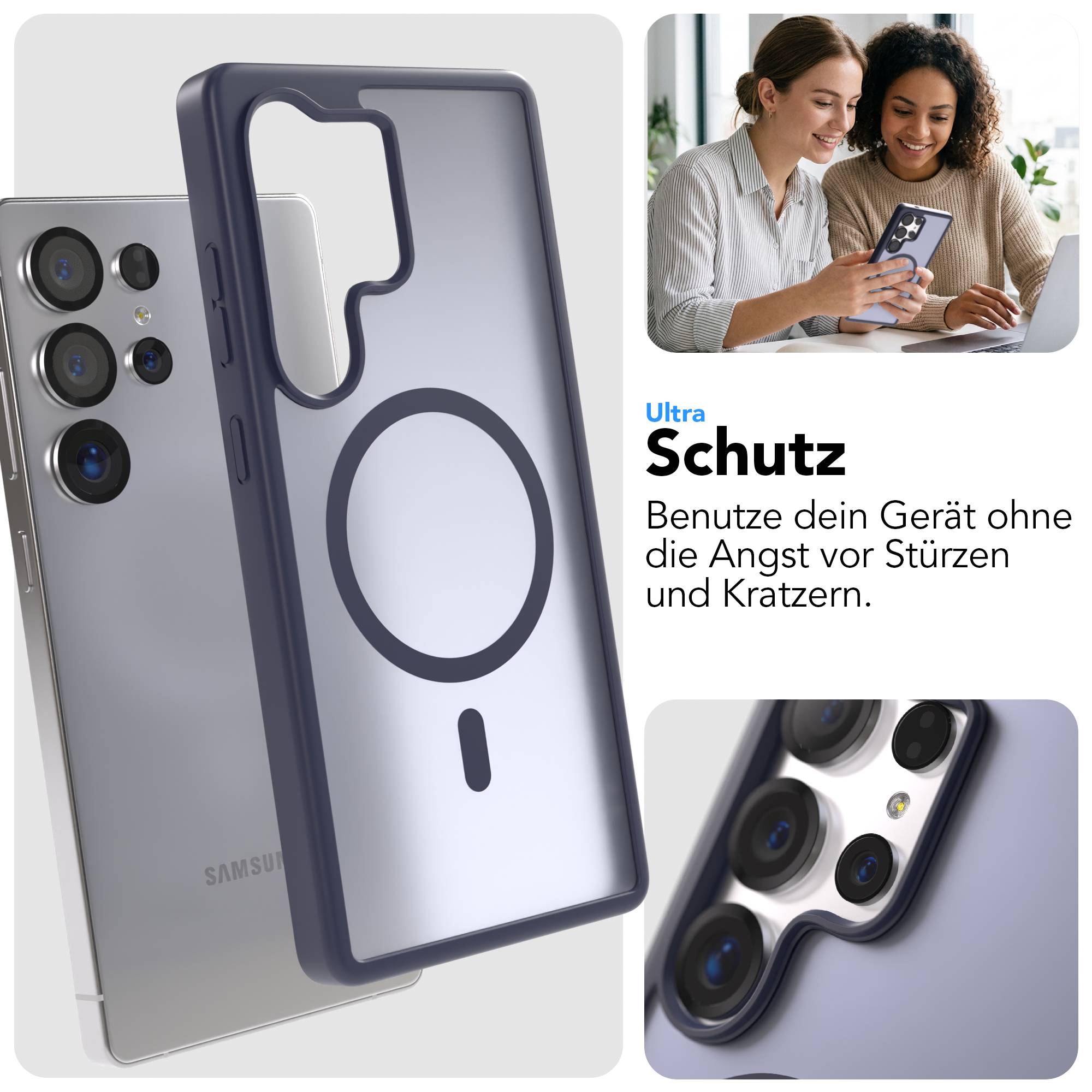 Samsung Galaxy S25 Ultra Bumper Hülle mit MagSafe Magnetring