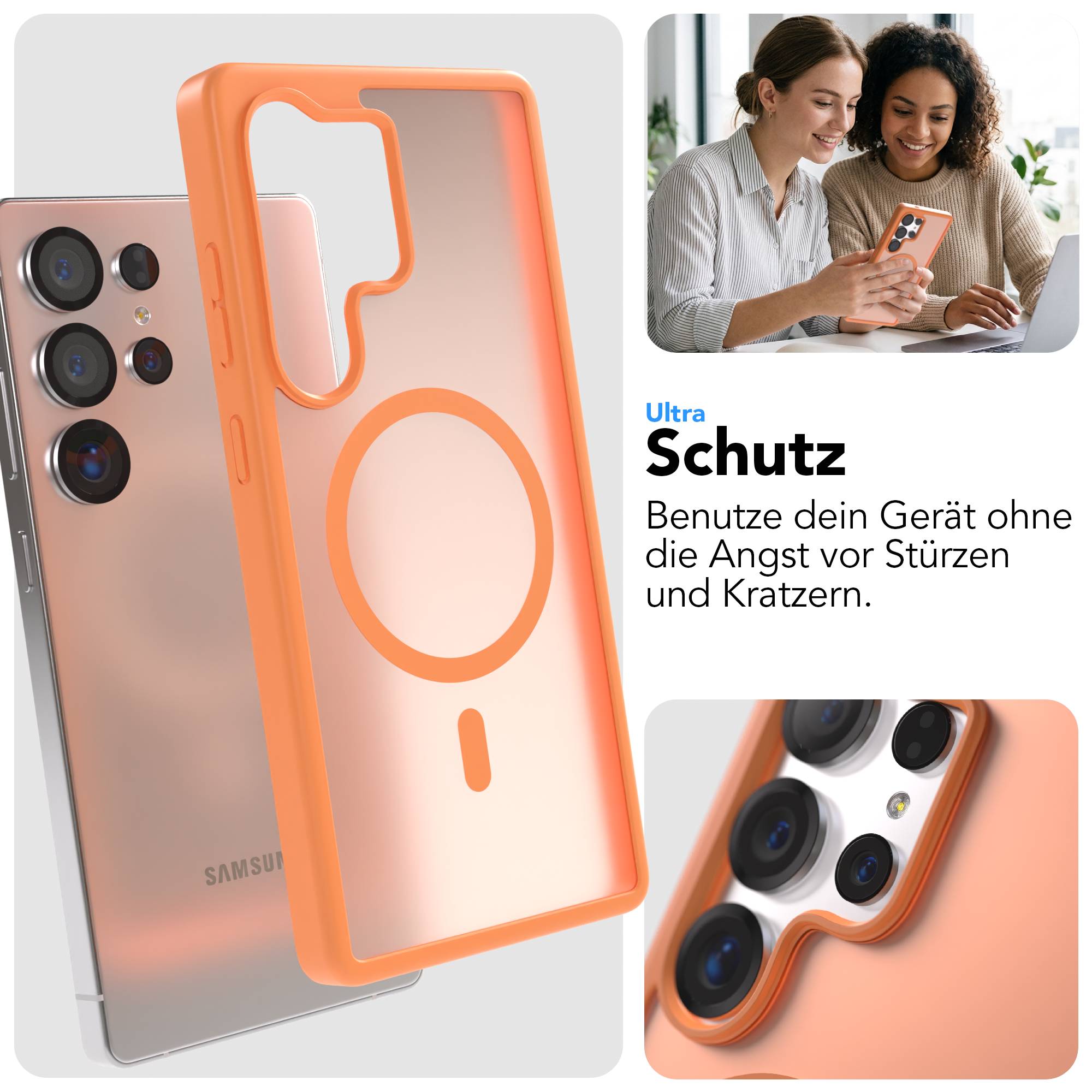 Samsung Galaxy S25 Ultra Bumper Hülle mit MagSafe Magnetring