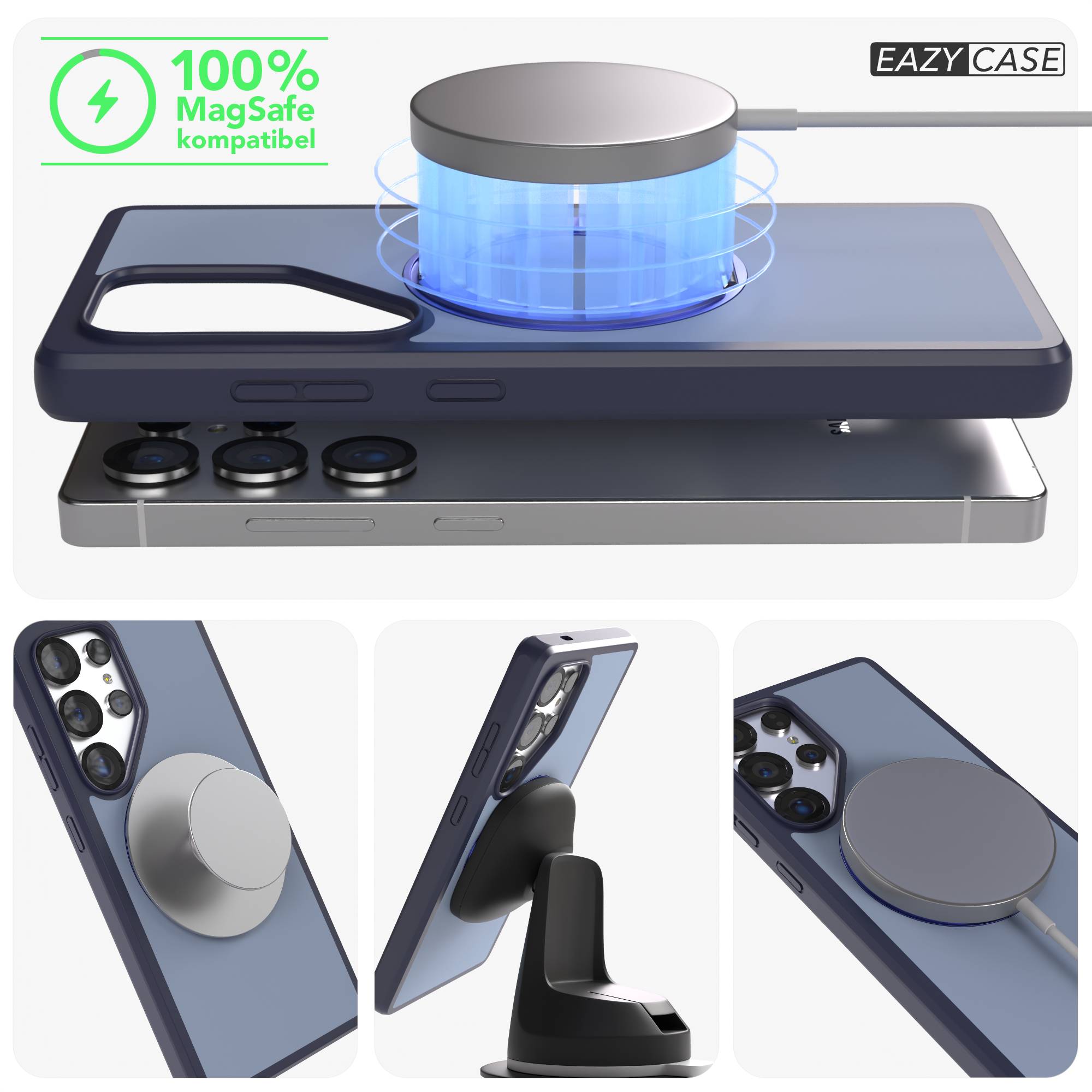Samsung Galaxy S25 Ultra Bumper Hülle mit drehbarem Ring und MagSafe
