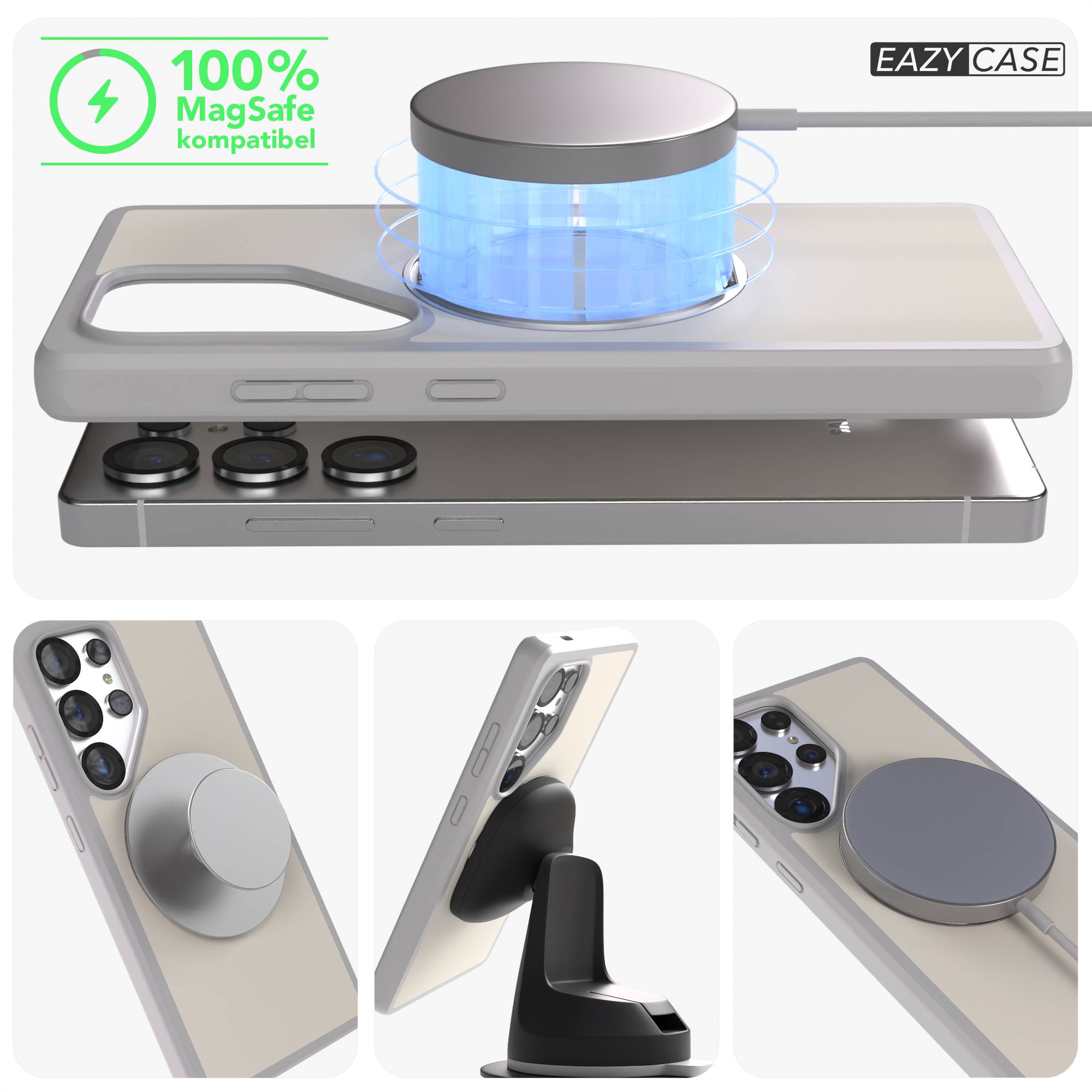 Samsung Galaxy S25 Ultra Bumper Hülle mit drehbarem Ring und MagSafe