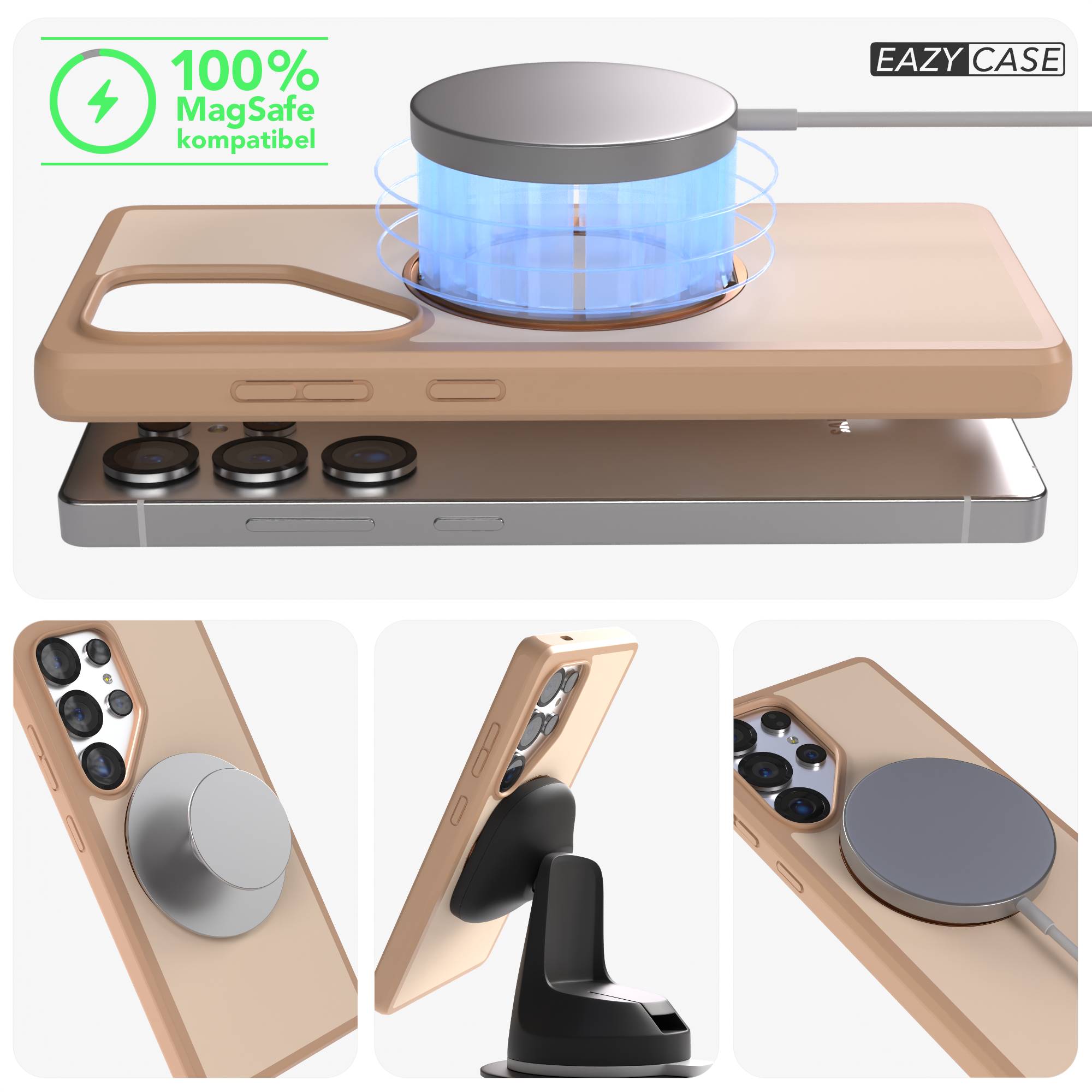 Samsung Galaxy S25 Ultra Bumper Hülle mit drehbarem Ring und MagSafe