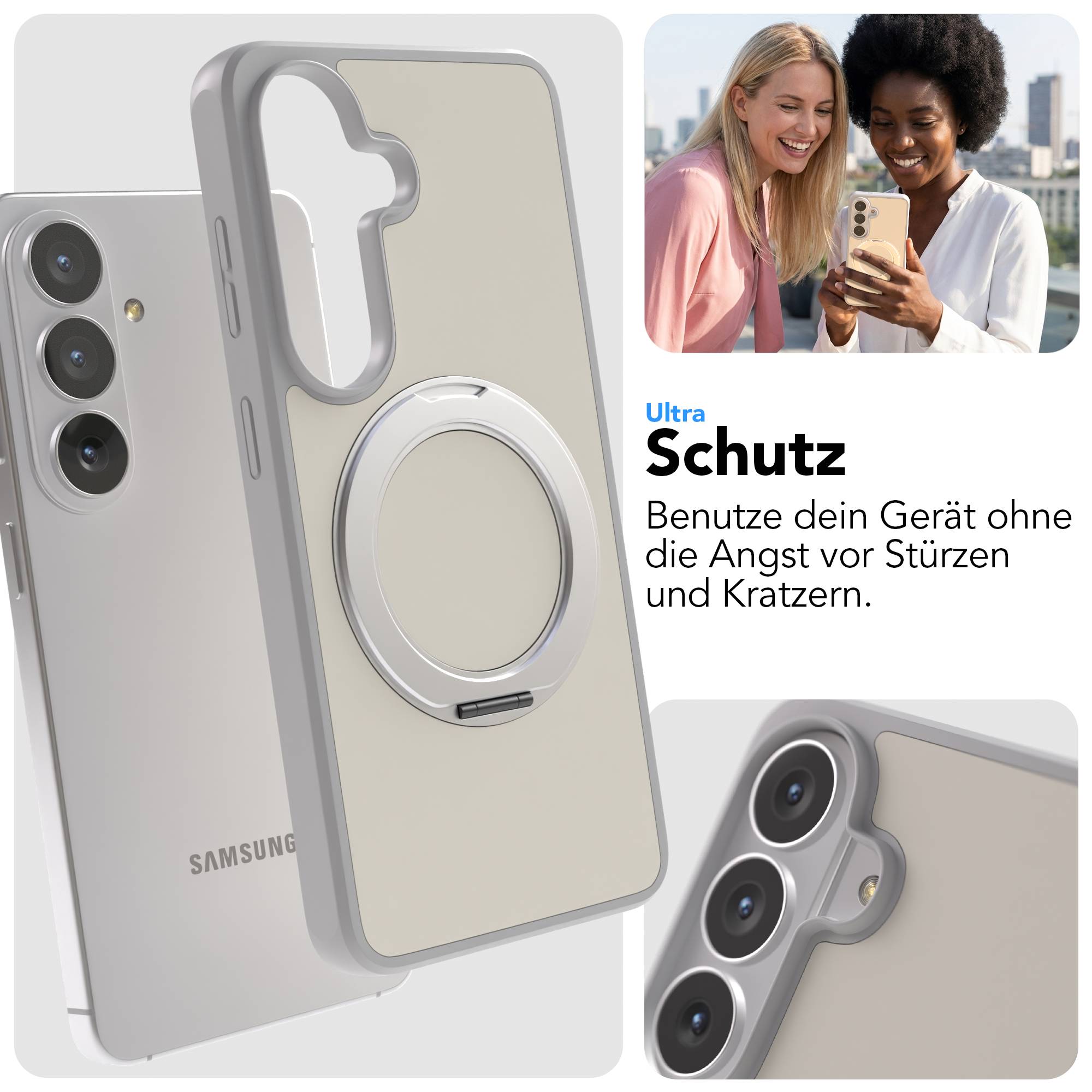 Samsung Galaxy S26 Bumper Hülle mit drehbarem Ring und MagSafe Funktion