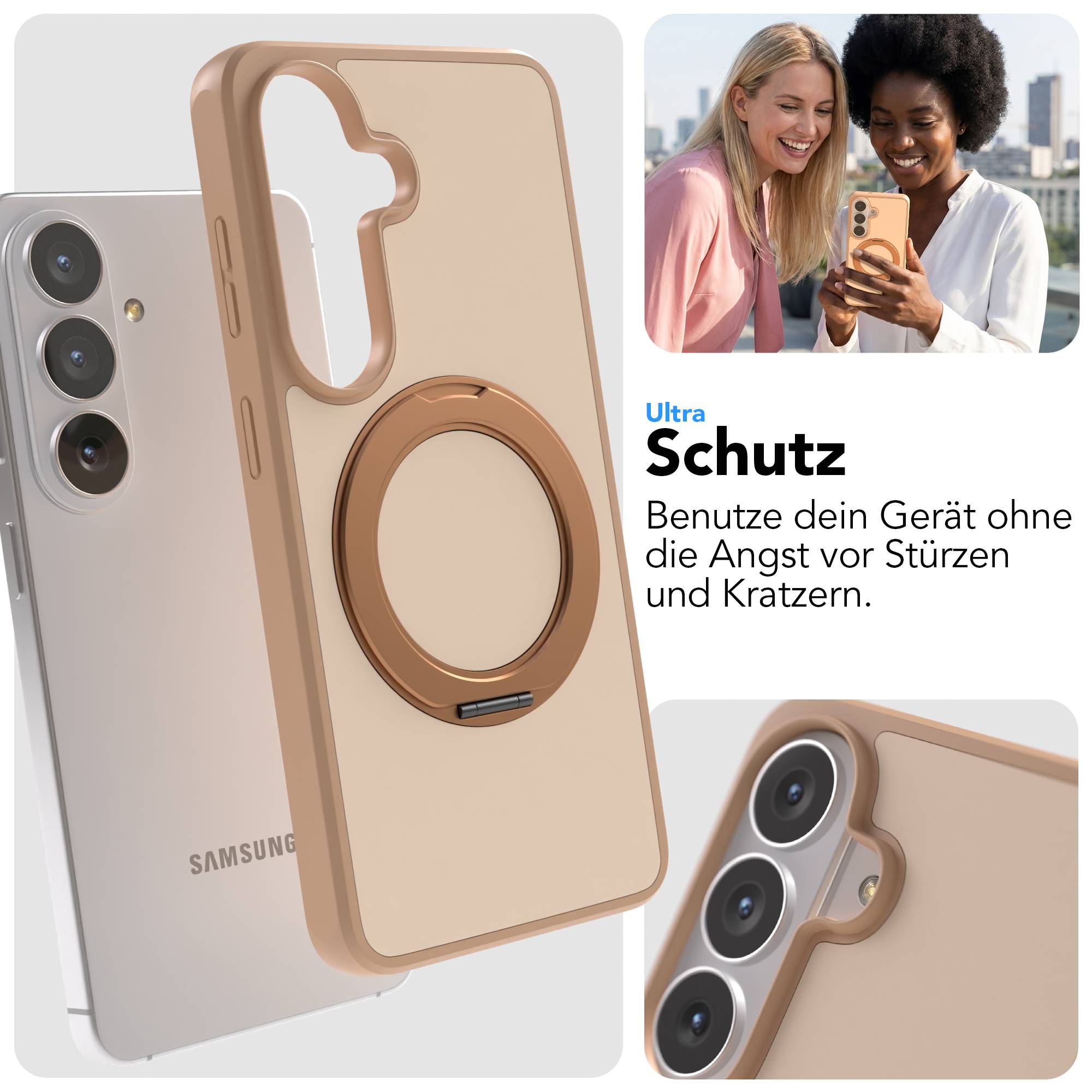 Samsung Galaxy S26 Bumper Hülle mit drehbarem Ring und MagSafe Funktion