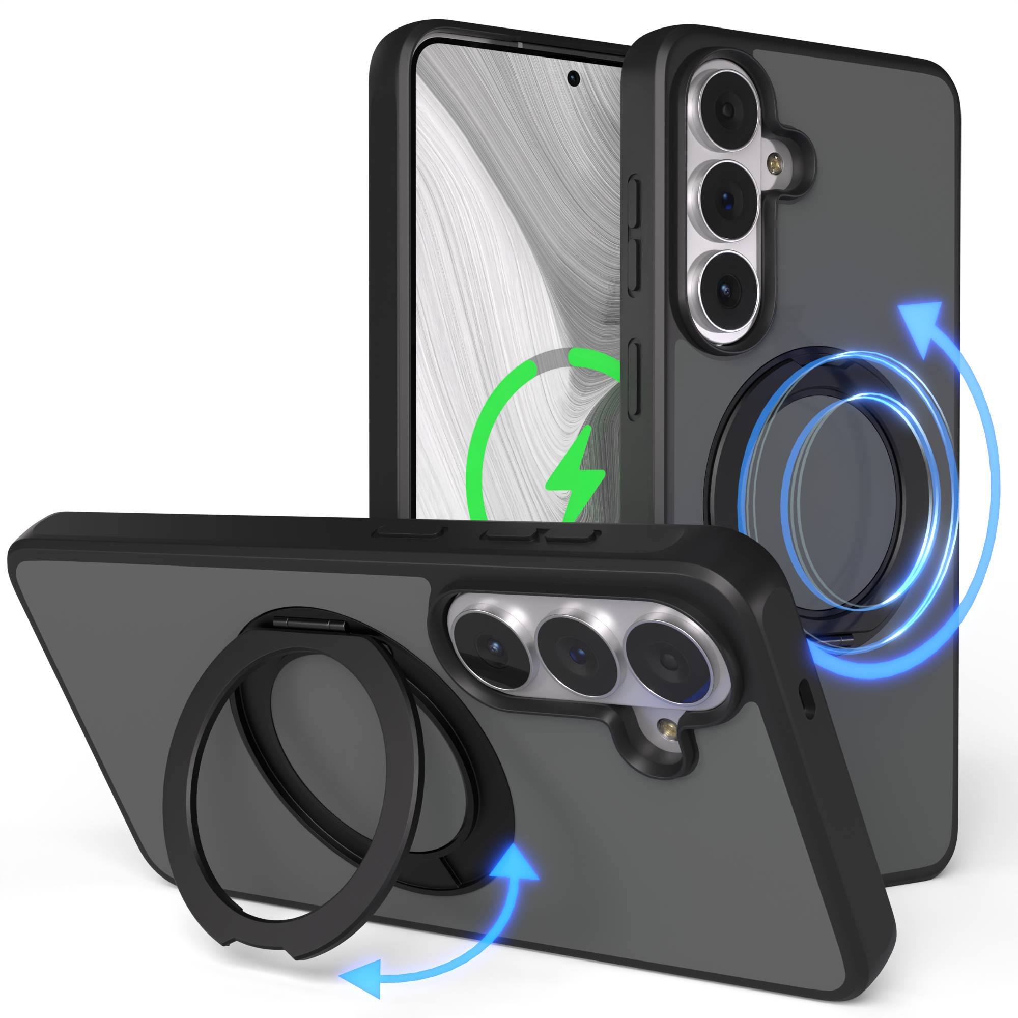 Samsung Galaxy S26 Plus Bumper Hülle mit drehbarem MagSafe Ring