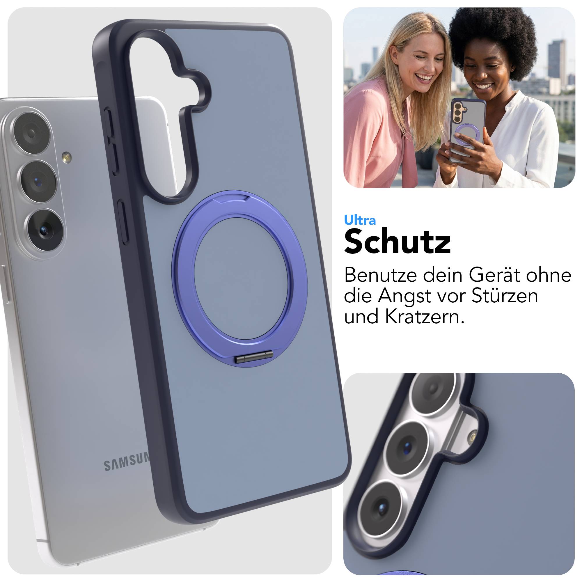 Samsung Galaxy S26 Plus Bumper Hülle mit drehbarem MagSafe Ring