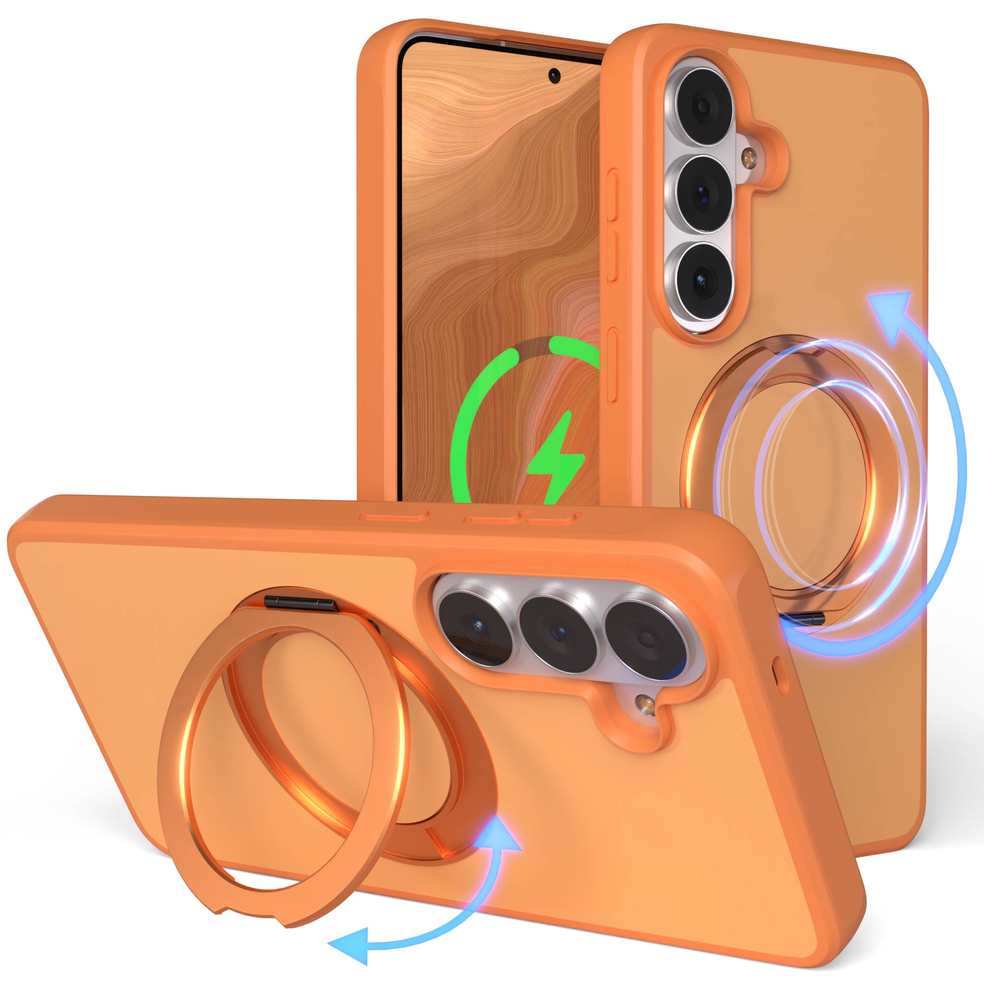 Samsung Galaxy S26 Plus Bumper Hülle mit drehbarem MagSafe Ring