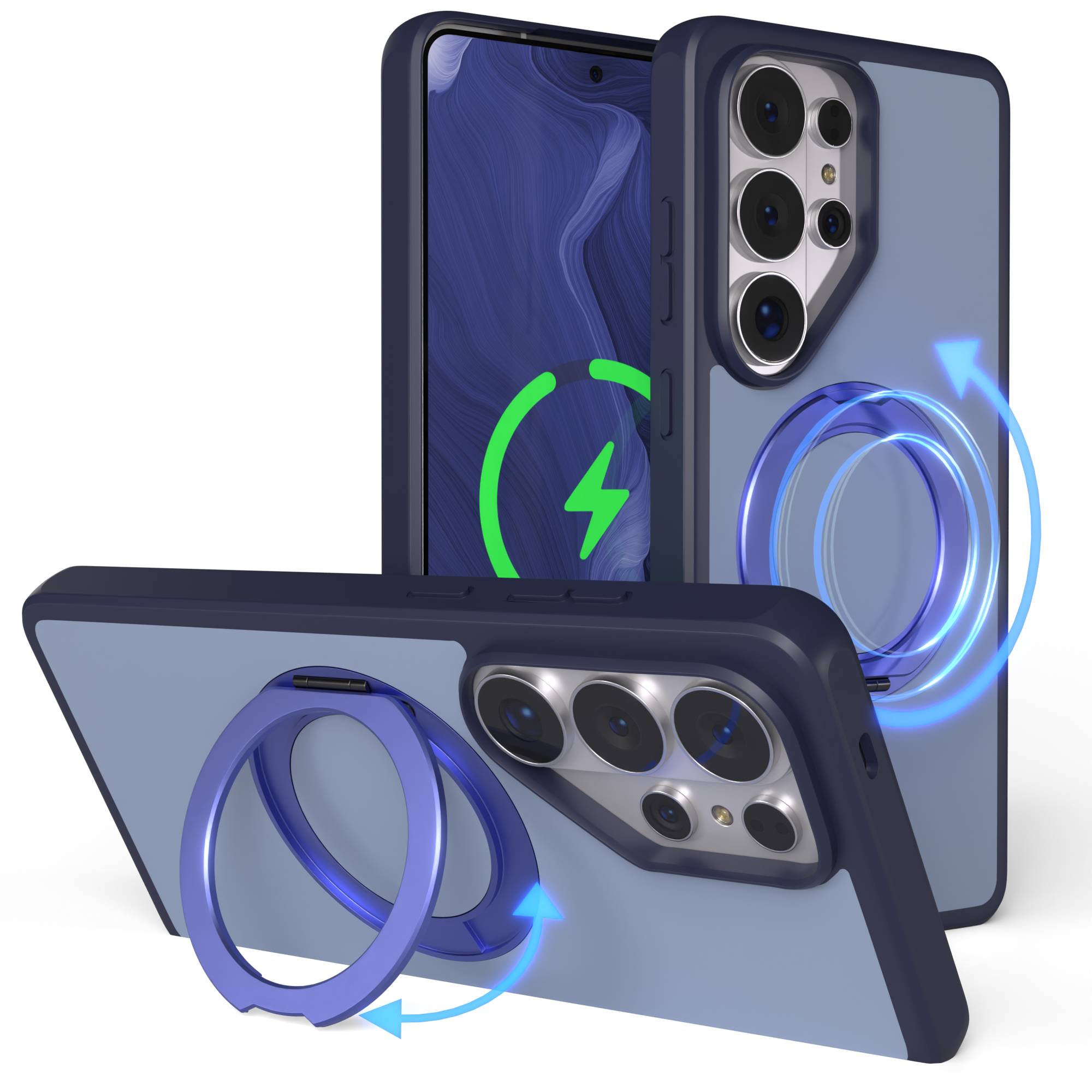 Samsung Galaxy S26 Ultra Bumper Hülle mit drehbarem Ring und MagSafe Funktion