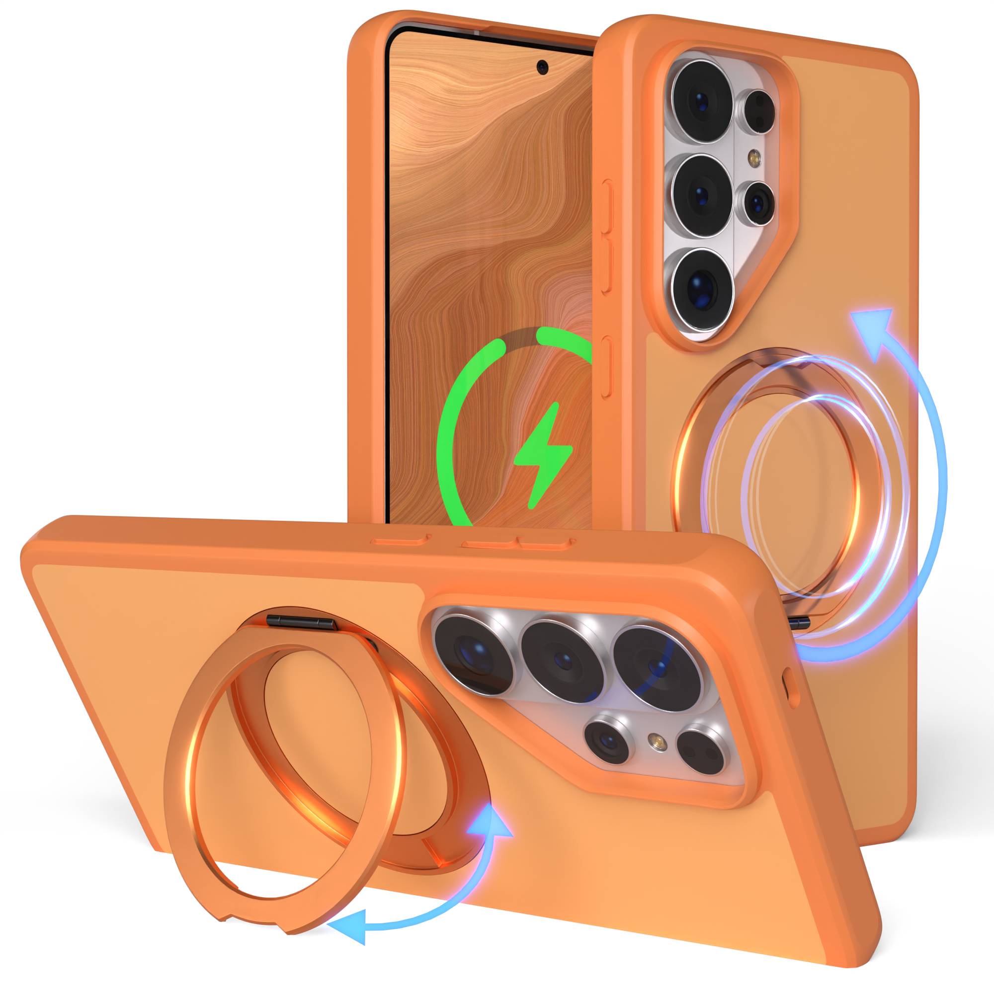 Samsung Galaxy S26 Ultra Bumper Hülle mit drehbarem Ring und MagSafe Funktion