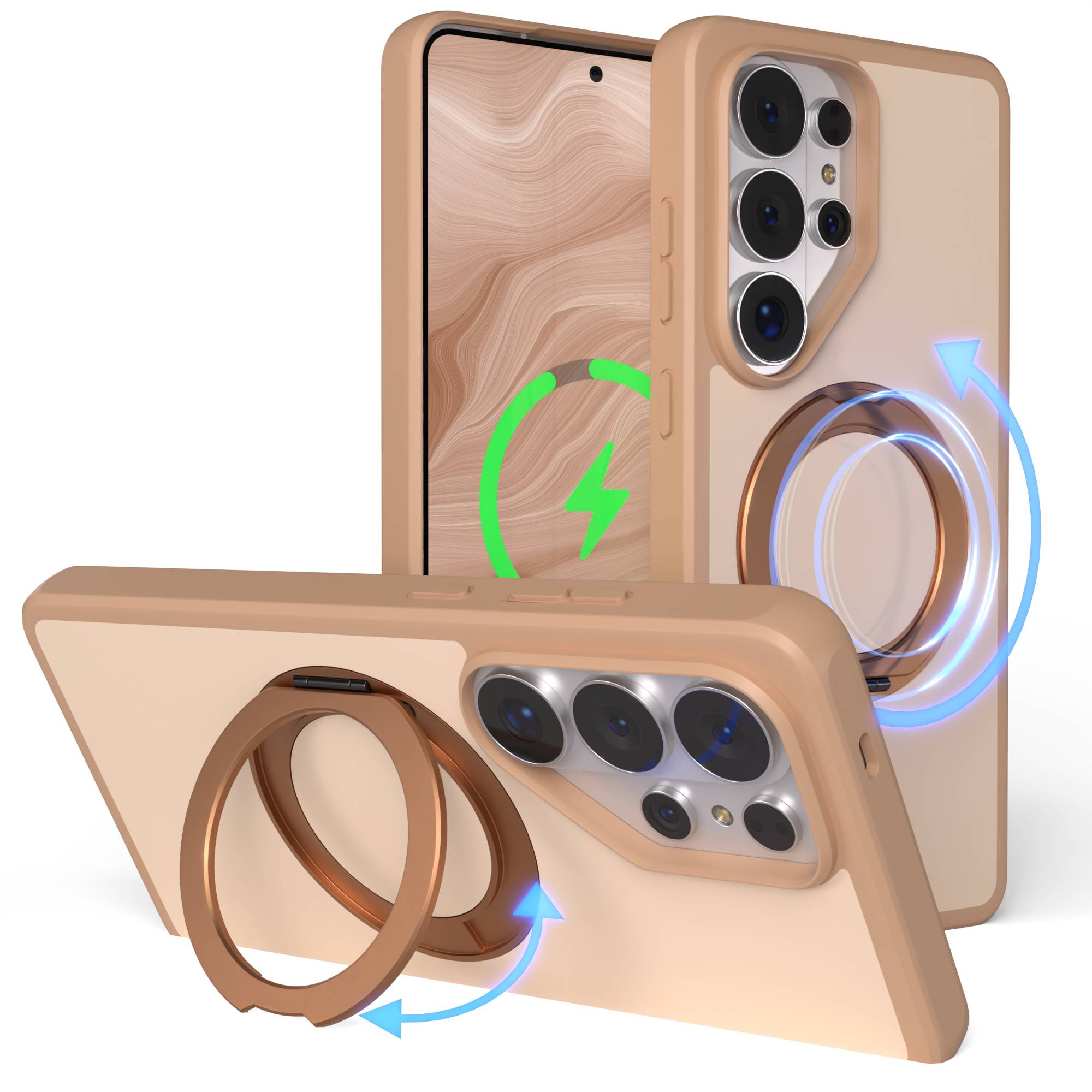 Samsung Galaxy S26 Ultra Bumper Hülle mit drehbarem Ring und MagSafe Funktion