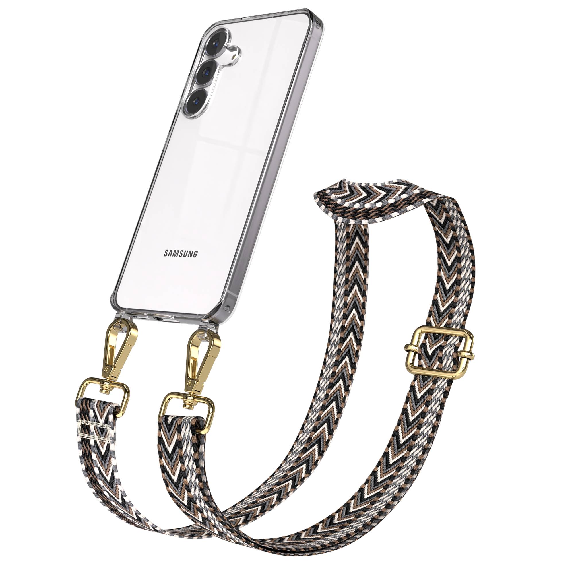 Samsung Galaxy S25 FE Handykette mit verstellbarem Boho Band Set