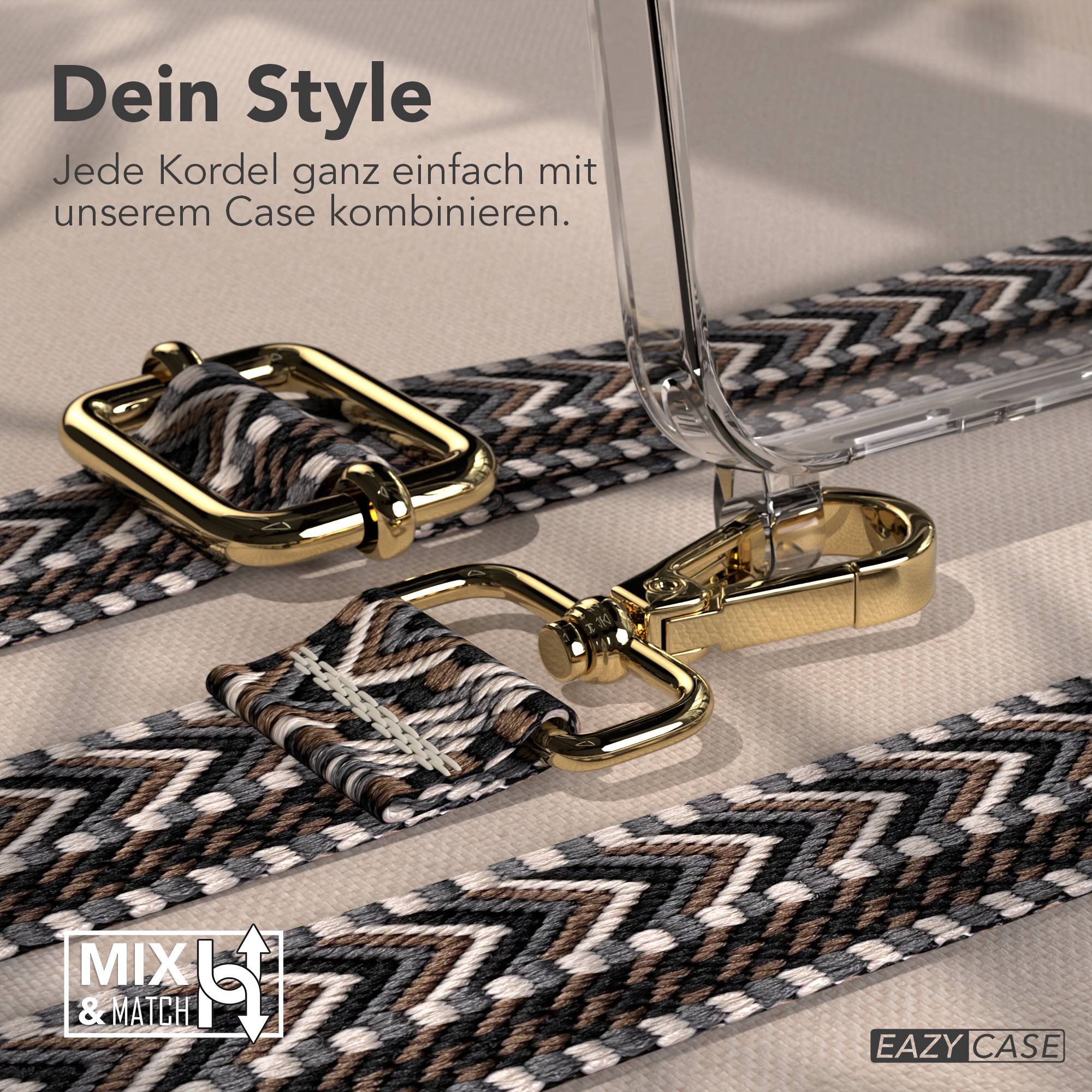 Samsung Galaxy S25 FE Handykette mit verstellbarem Boho Band Set