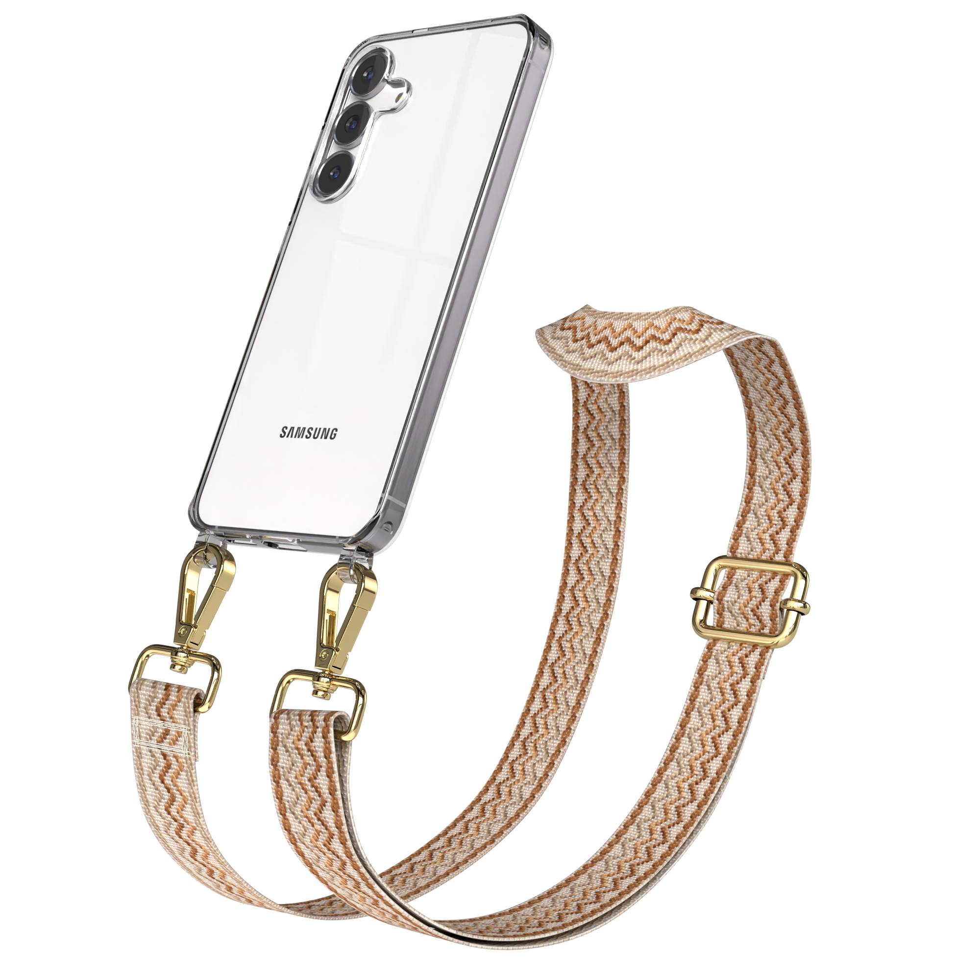 Samsung Galaxy S25 FE Handykette mit verstellbarem Boho Band Set