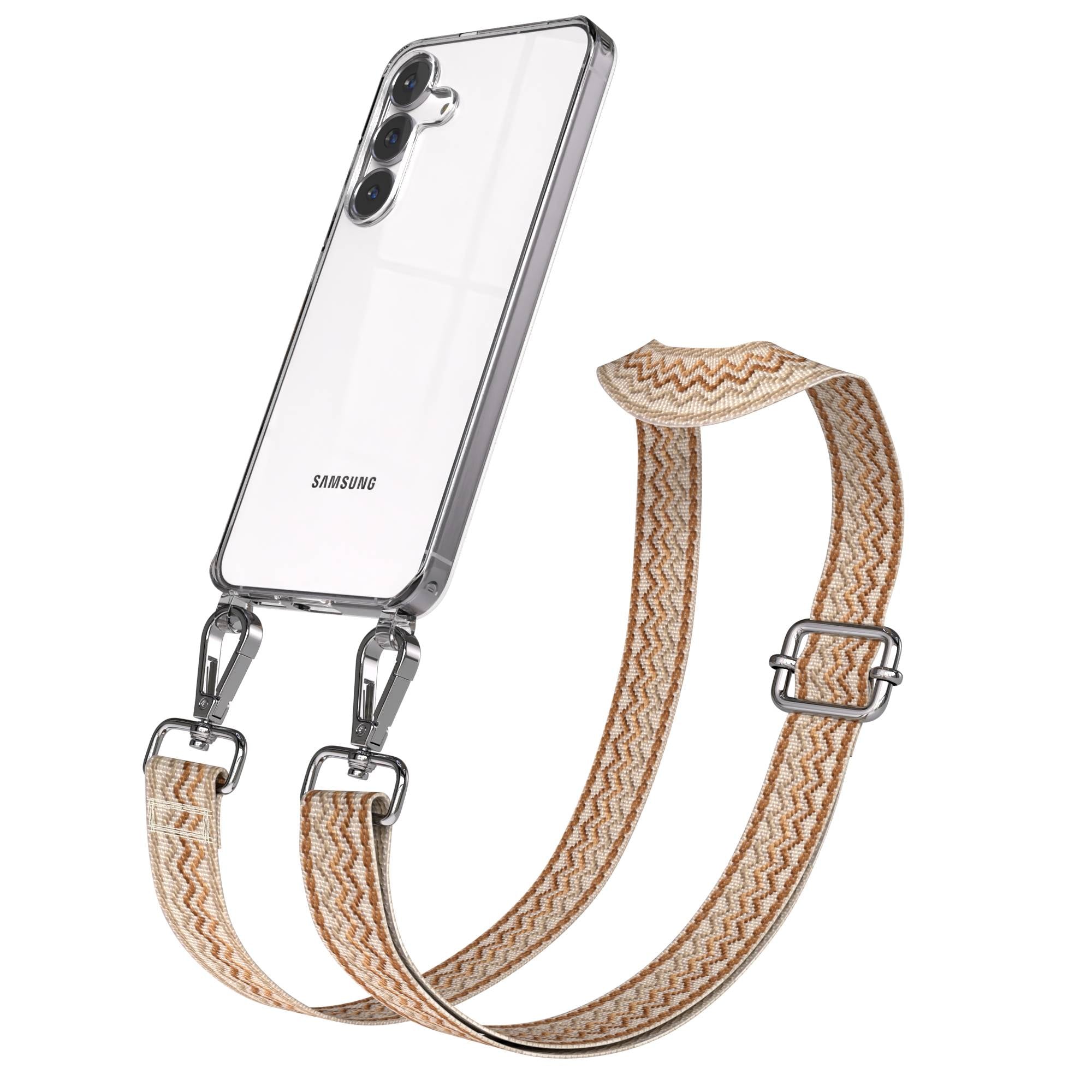 Samsung Galaxy S25 FE Handykette mit verstellbarem Boho Band Set