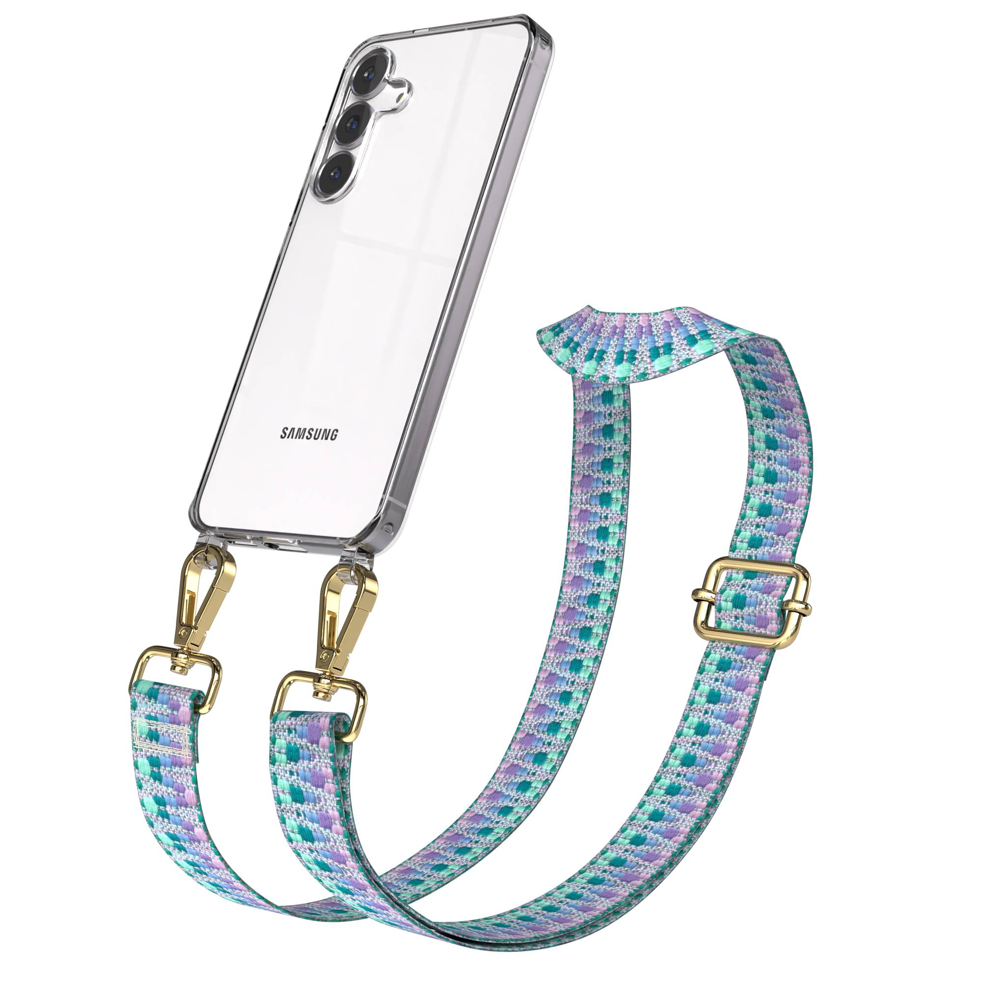 Samsung Galaxy S25 FE Handykette mit verstellbarem Boho Band Set