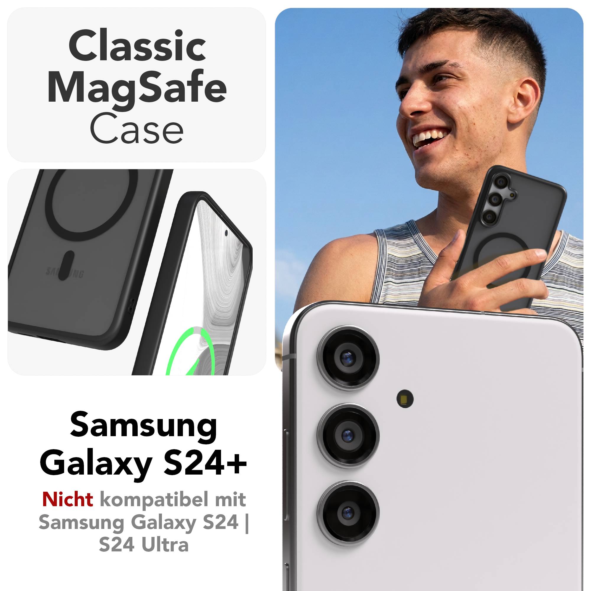 Samsung Galaxy S24 Plus Outdoor Bumper Hülle mit MagSafe Magnetring