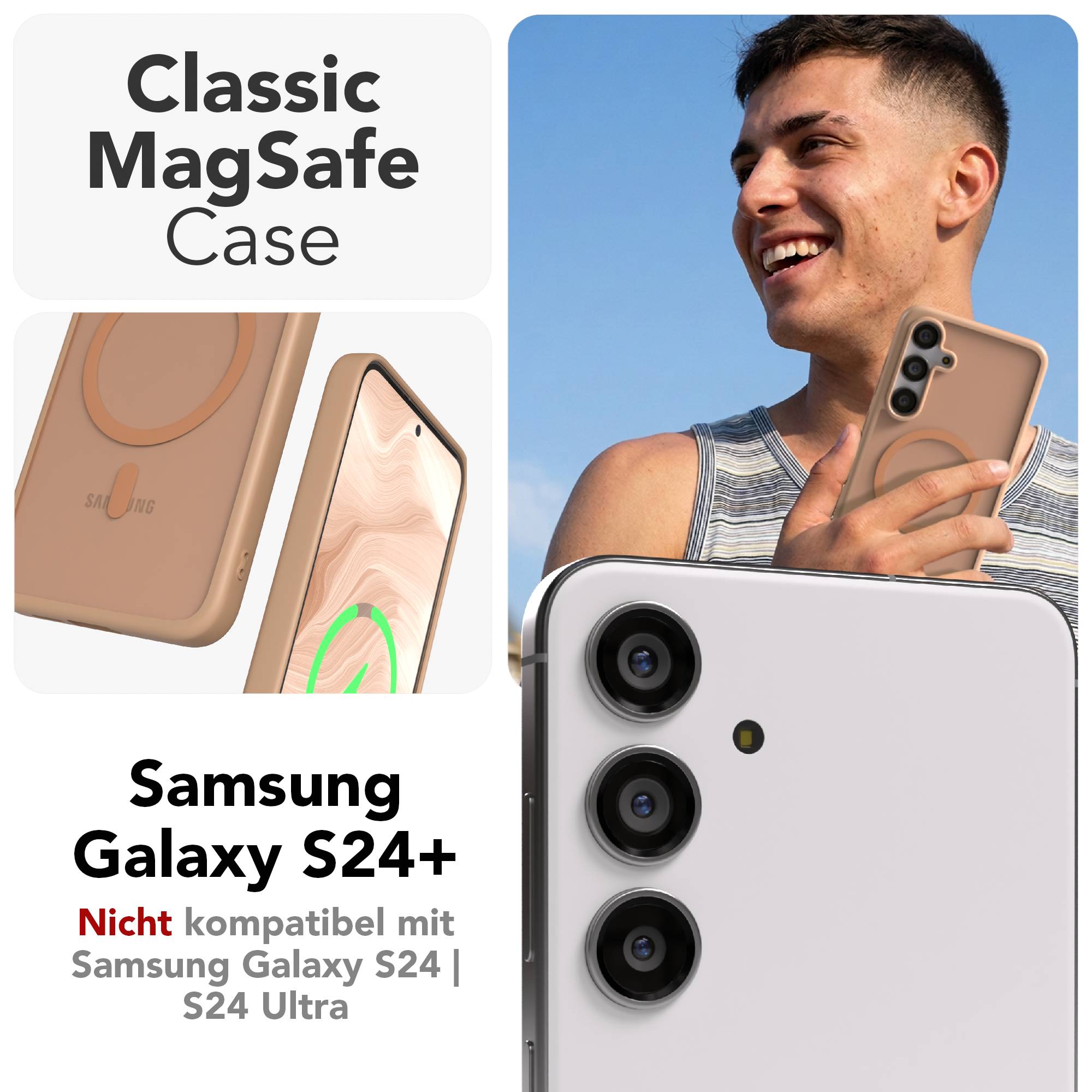Samsung Galaxy S24 Plus Outdoor Bumper Hülle mit MagSafe Magnetring