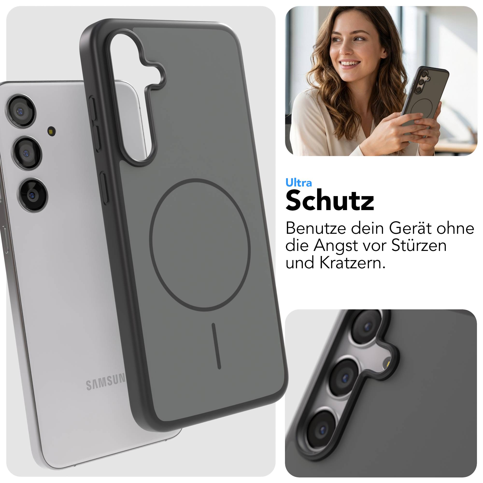 Samsung Galaxy S24 Plus Bumper Hülle mit MagSafe Magnetring