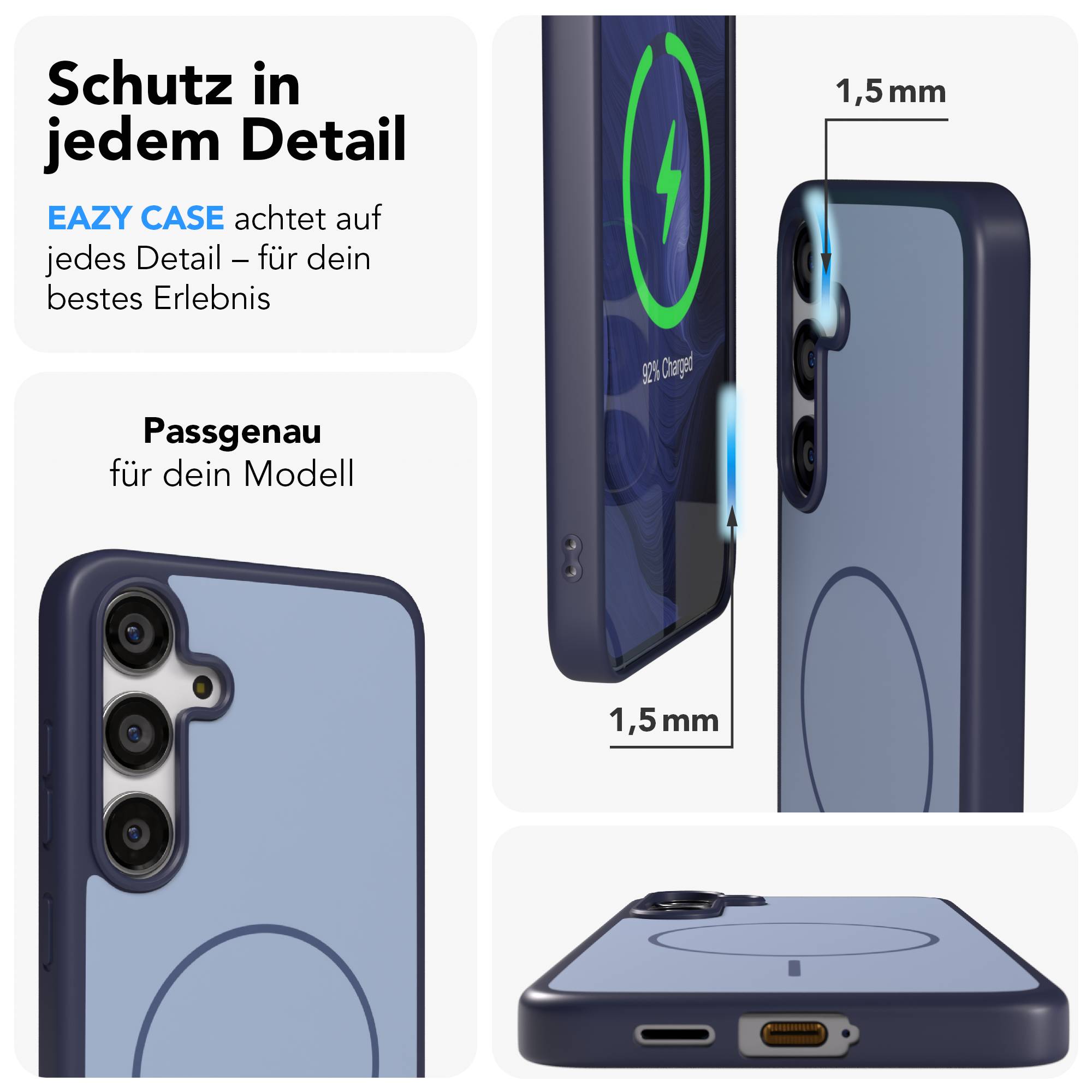Samsung Galaxy S24 Plus Bumper Hülle mit MagSafe Magnetring