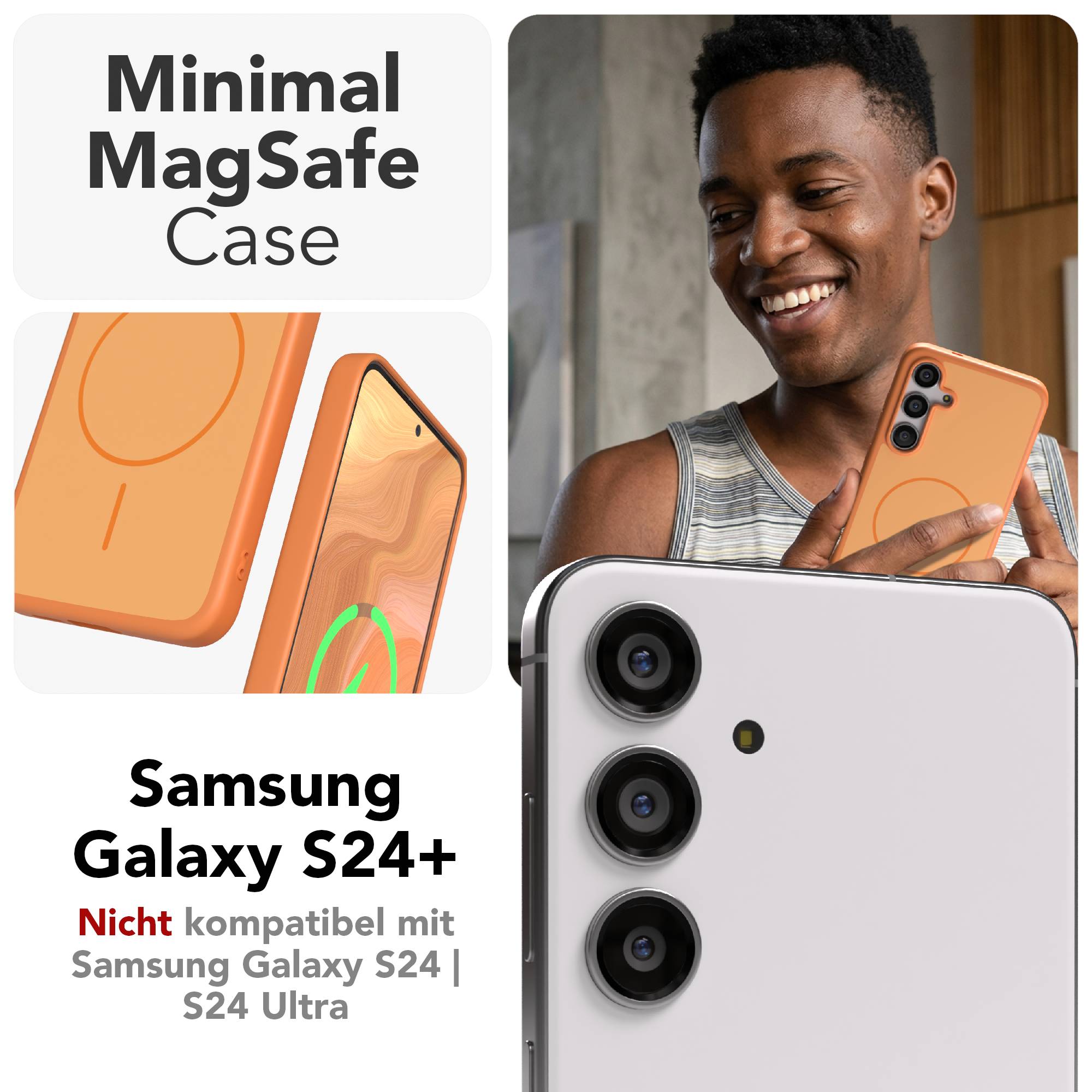Samsung Galaxy S24 Plus Bumper Hülle mit MagSafe Magnetring