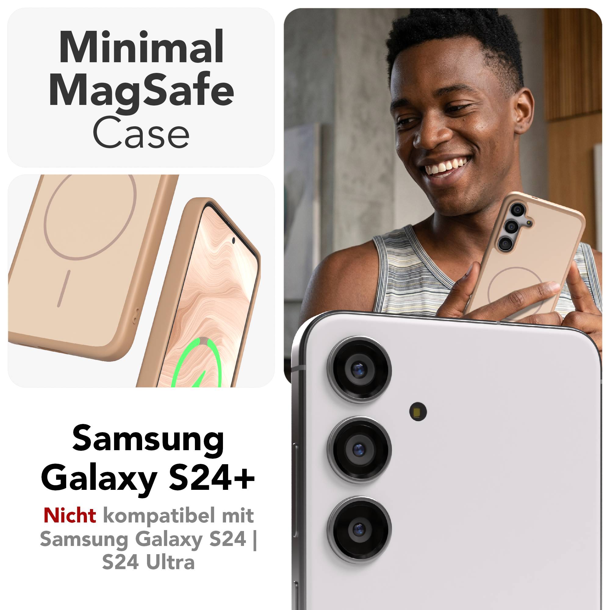 Samsung Galaxy S24 Plus Bumper Hülle mit MagSafe Magnetring