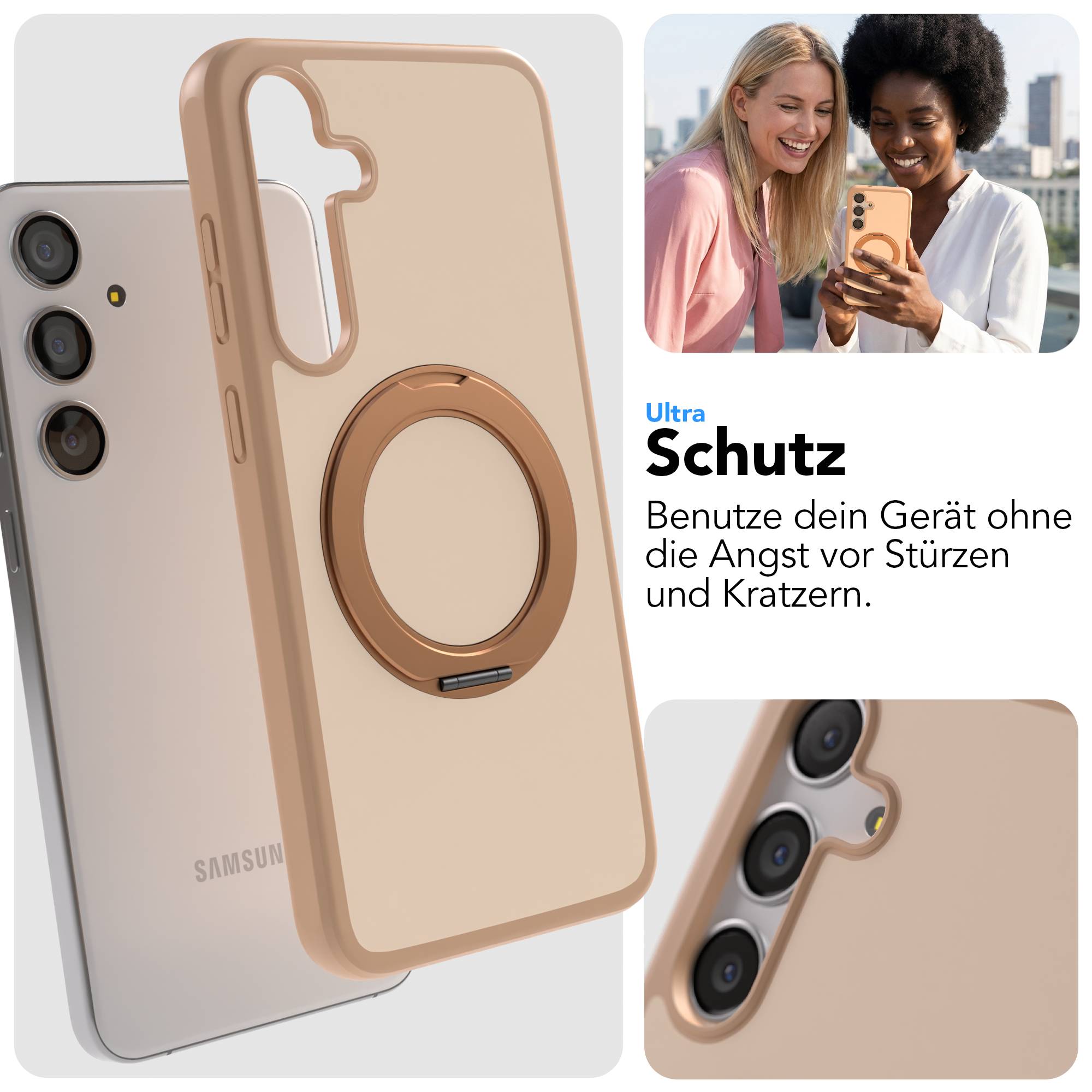 Samsung Galaxy S24 Plus Bumper Hülle mit MagSafe und drehbarem Ring